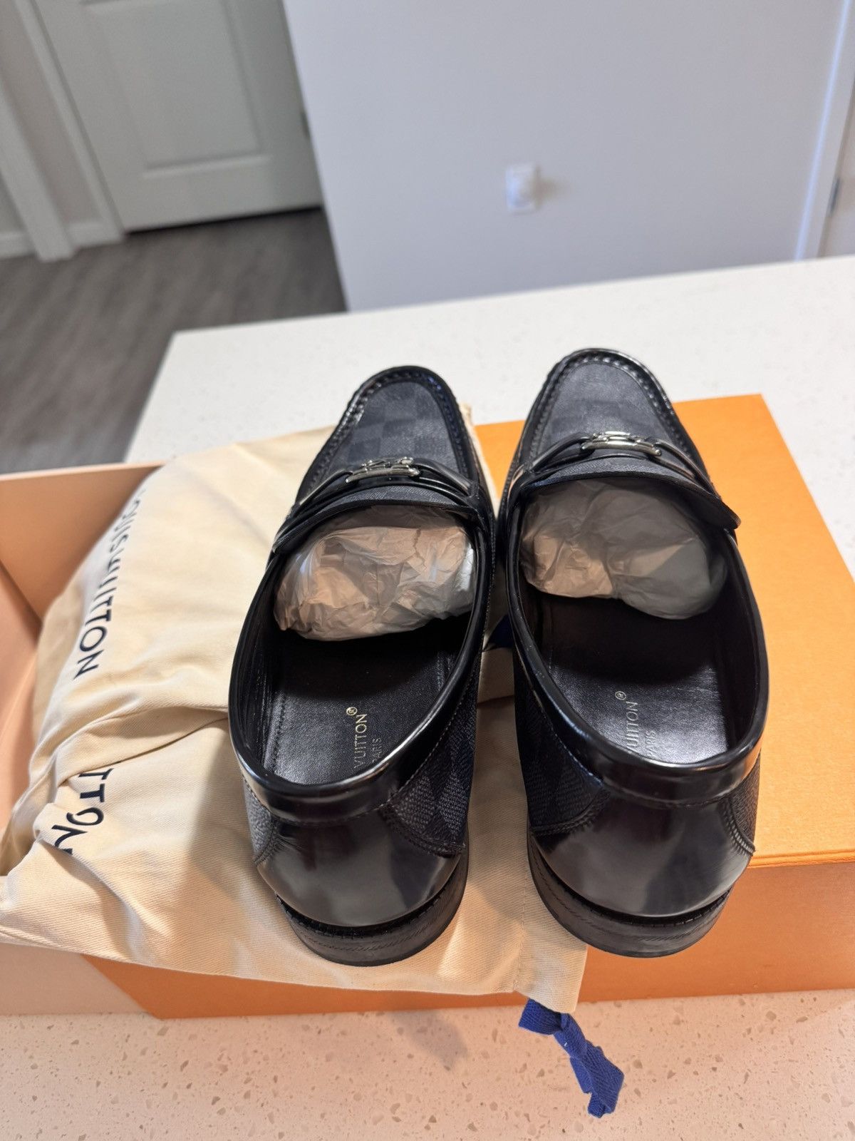 Louis Vuitton ! LV Major Loafer Graphite Grey 9.5 ! Size US 9.5 / EU 42-43 - 5 Thumbnail