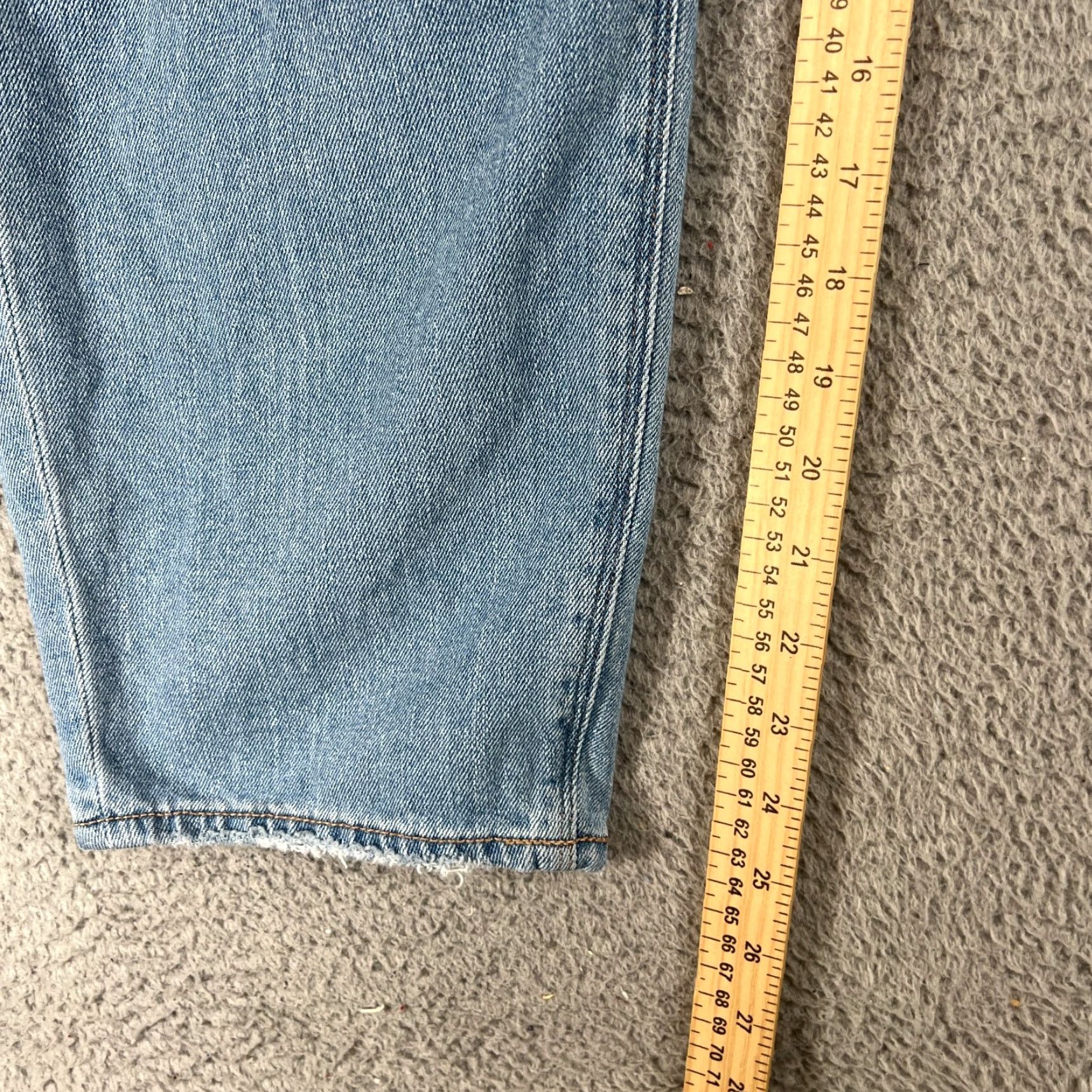Vintage American Eagle Jeans Womens 18 Short Blue Curvy Mom Jean Stretch Distressed Size 40" / US 18 - 3 Thumbnail