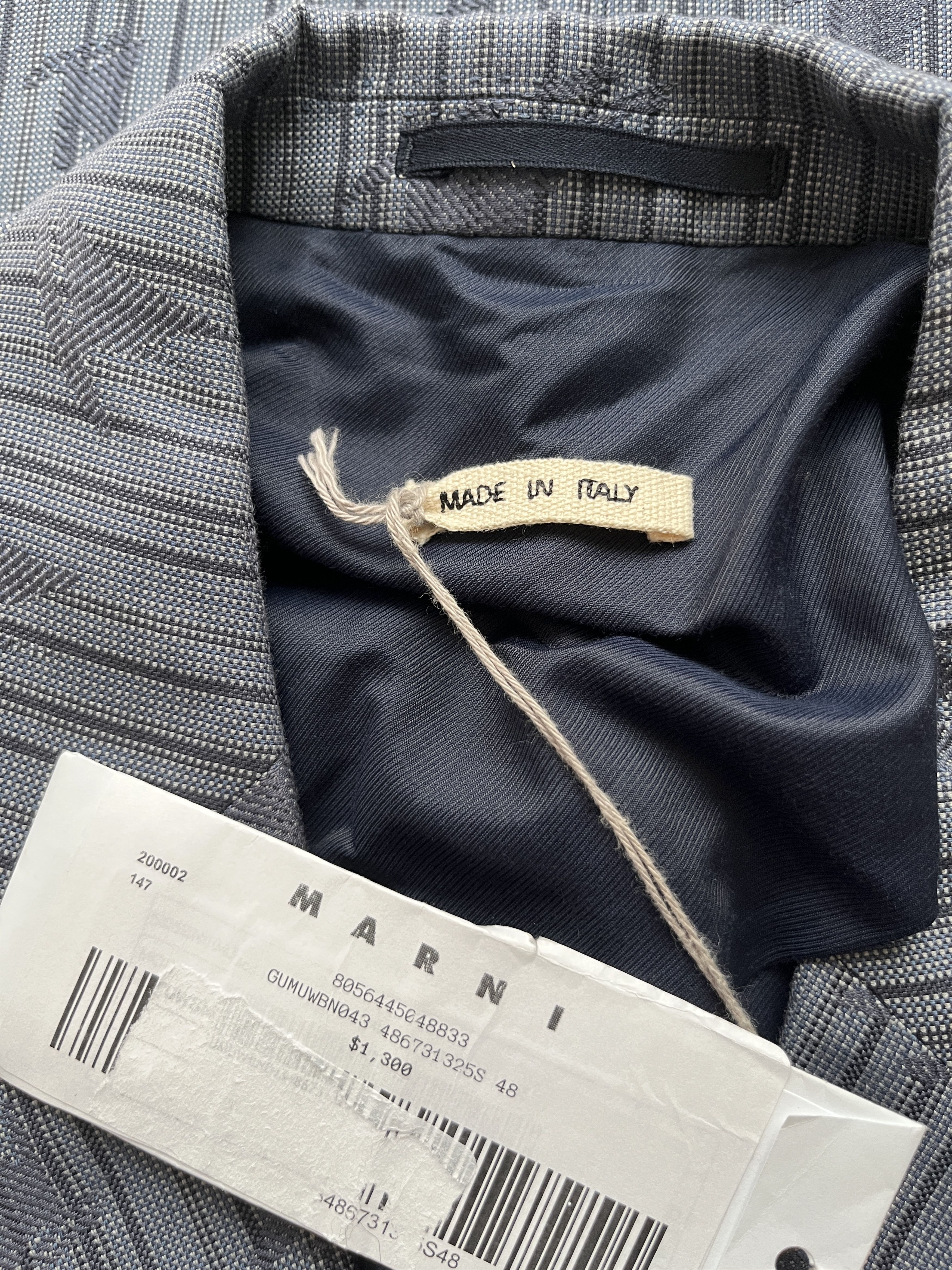 Marni ⚡️QUICK SALE⚡️Marni Blue Grey Jacquard Boat Blazer Jacket Size US S / EU 44-46 / 1 - 3 Thumbnail