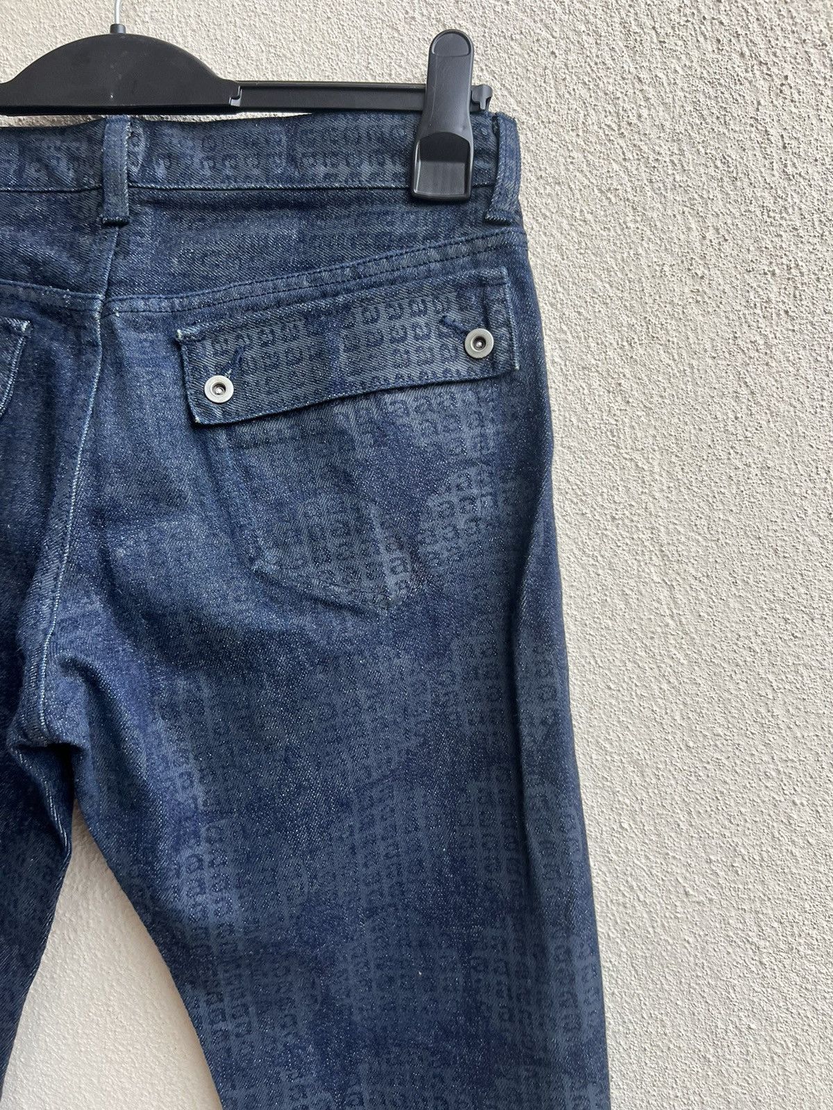 Vintage St. Anton Japan All Print Coated Waxed Denim Bootcut Jeans Size US 30 / EU 46 - 15 Thumbnail