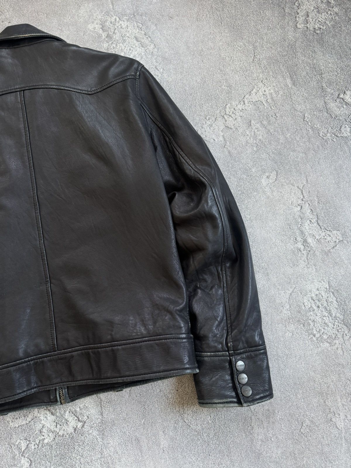 Genuine Leather Retro M/size leather aviator bomber zip jacket pilot track Size US M / EU 48-50 / 2 - 15 Thumbnail