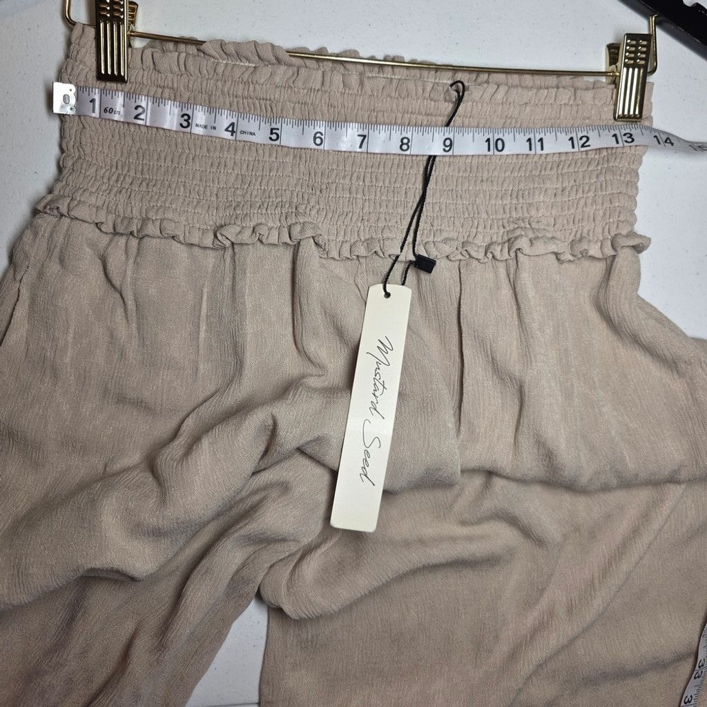 Anthropologie Anthropologie Mustard Seed NWT Wide Leg Pants Smocked Waist Size 27" / US 4 / IT 40 - 13 Thumbnail