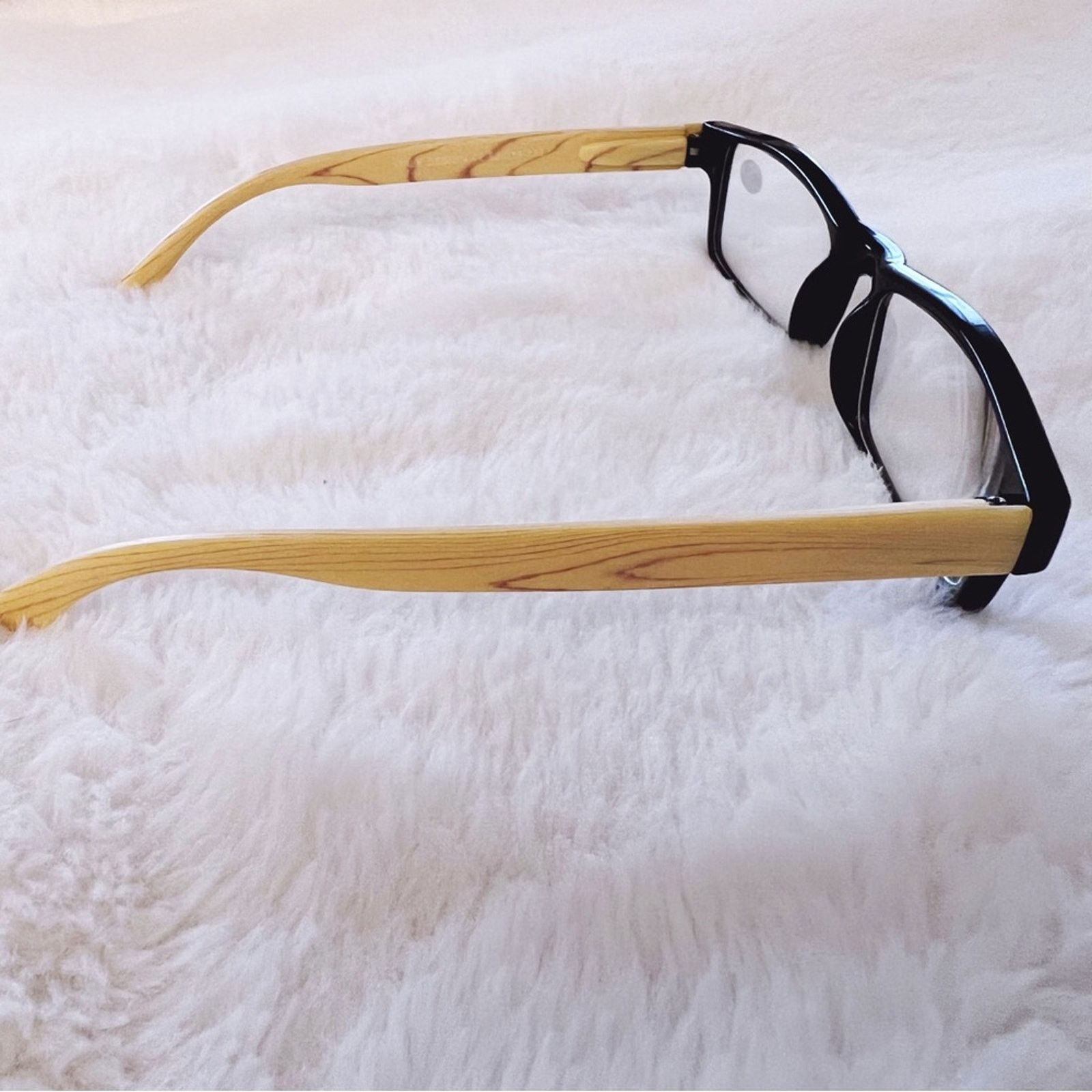 Other Rory Black & Light Wood Rectangular Reader Glasses Size ONE SIZE - 8 Thumbnail