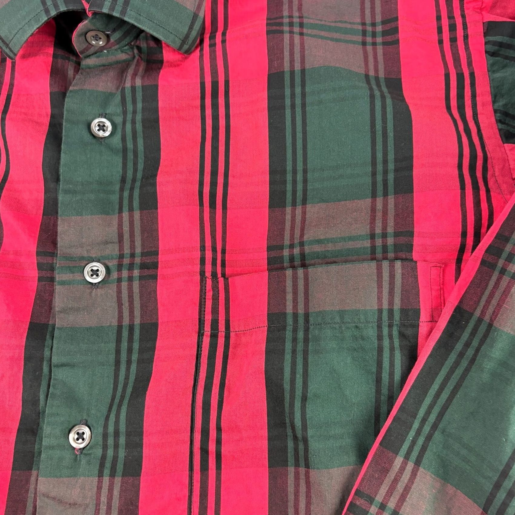 Vintage Gitman Bros Shirt Mens XL Red Plaid Button-Up Long Sleeve Casual Mens Regular Fit USA Made Size US XL / EU 56 / 4 - 2 Thumbnail