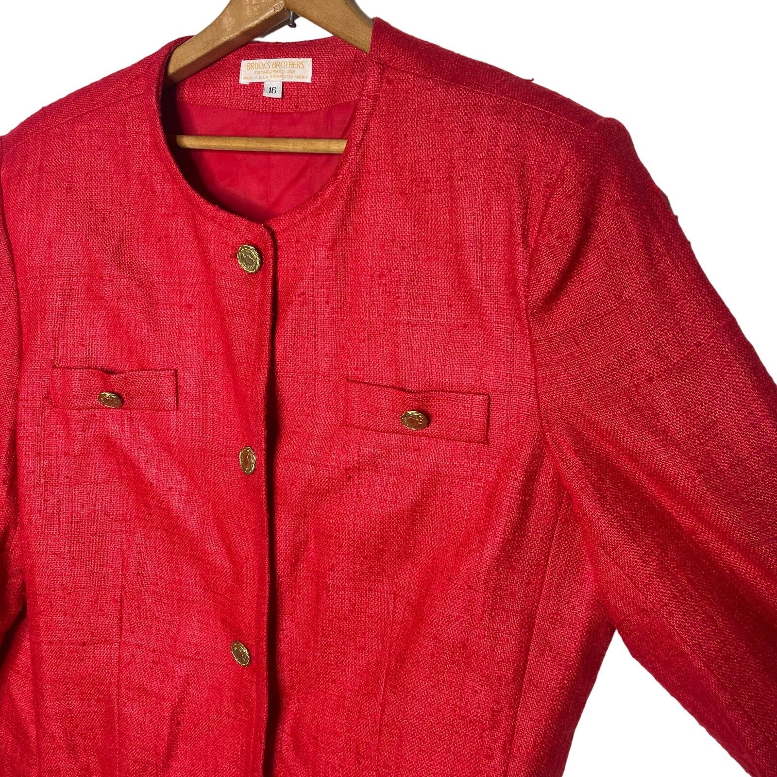 Brooks Brothers Vintage Brooks Brothers Silk Tweed Jacket Size XL / US 12-14 / IT 48-50 - 4 Thumbnail