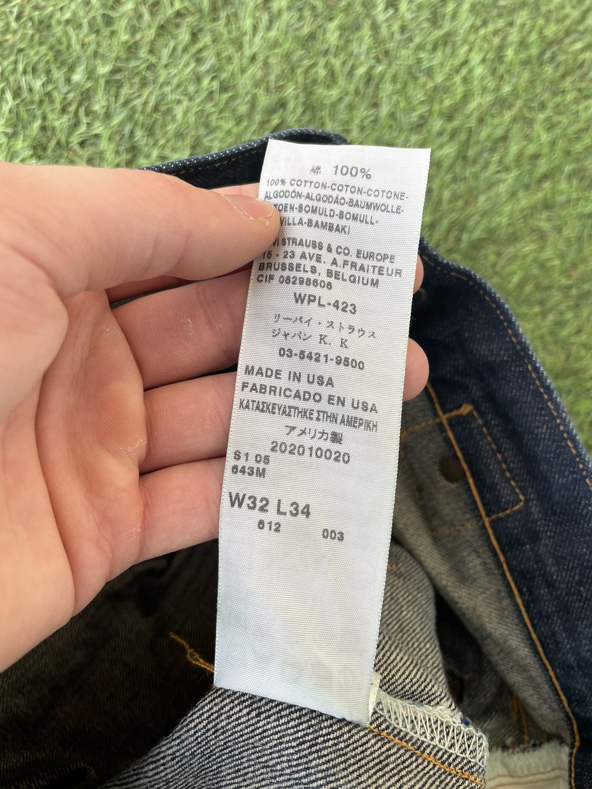 Levi's × Levi's Vintage Clothing 1890-1901 hot repro Levis 201 W32 L34 wide leg indigo jeans Size US 32 / EU 48 - 6 Thumbnail