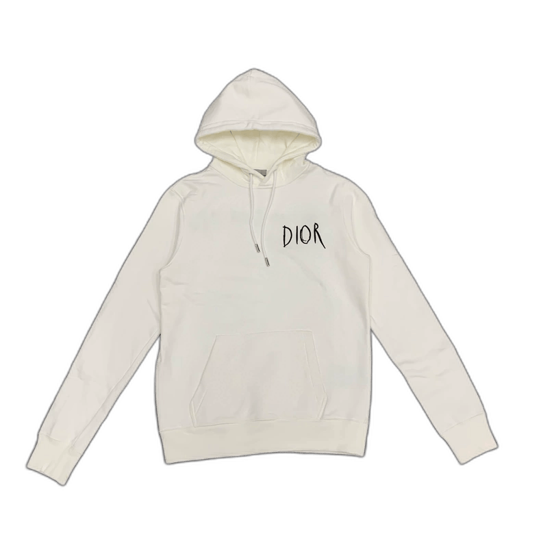 Dior White Hooded Sweatshirt XS