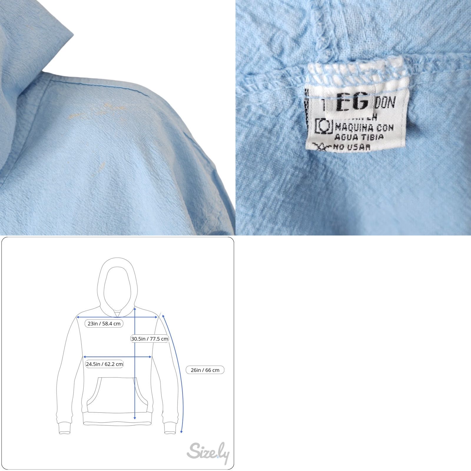 Vintage VINTAGE Puerto Penasco Shirt Hoodie Mens Size XL Blue Full Zip Travel Cotton Size US XL / EU 56 / 4 - 8 Thumbnail