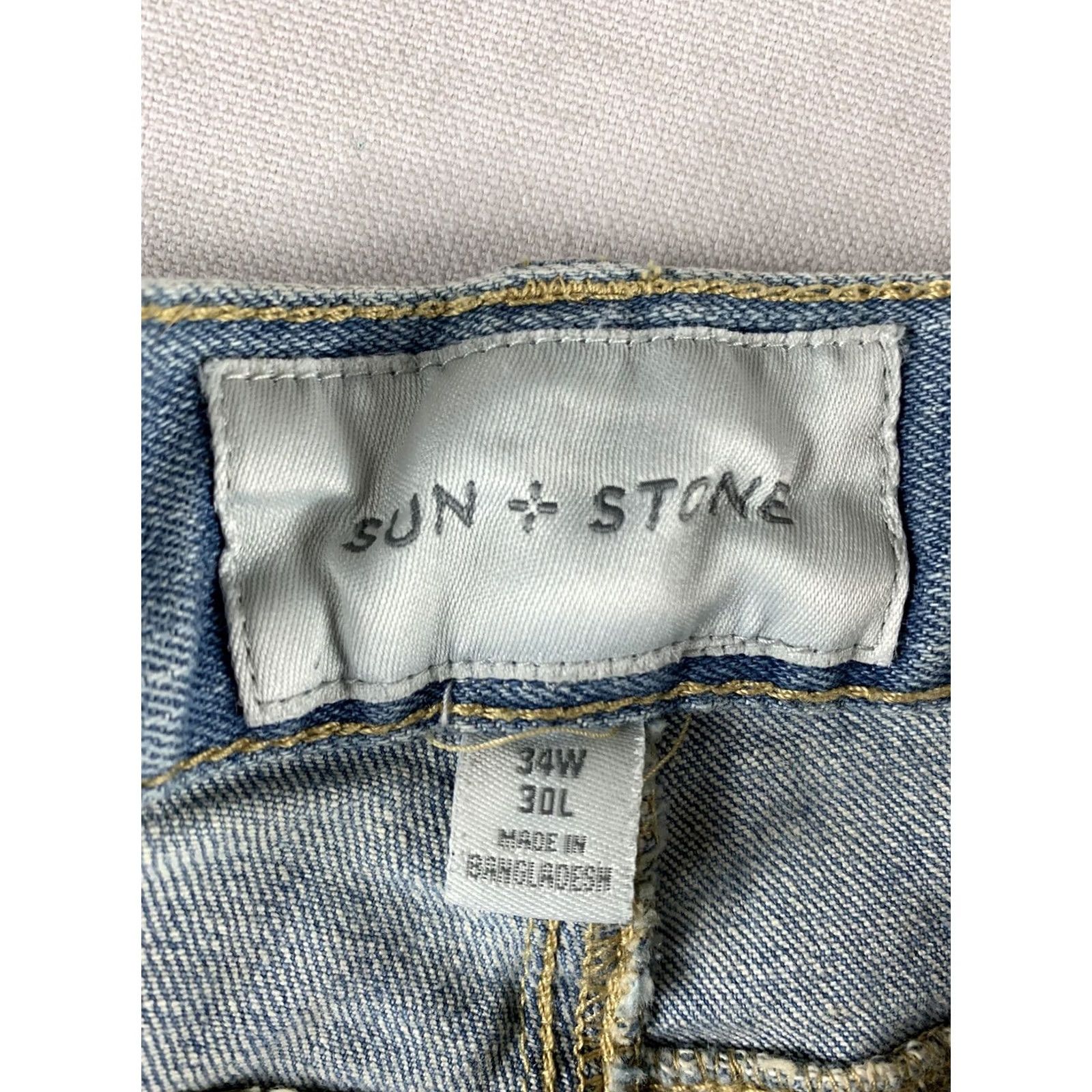 Levi's Levi's Jeans Paint Splater Sun + Stone Mens 34x30 Blue Denim Straight Regular Mid Blue 37x30 ACTUAL 34 Waist 30 Inseam Mens Size US 34 / EU 50 - 5 Thumbnail