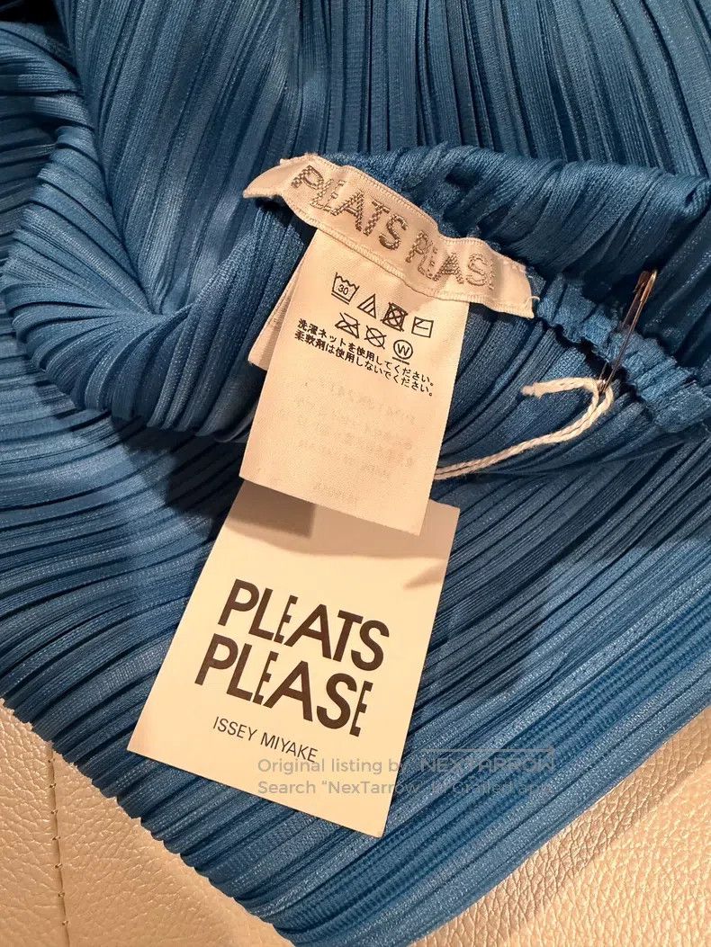 Issey Miyake Issey Miyake size:one size Sky Blue Thick Striped Top Size XXS / US 00 / IT 34 - 3 Thumbnail