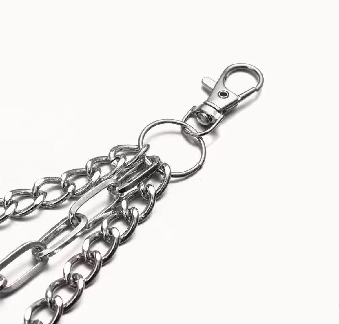 Jewelry Triple Spike Keychains Pant Chains Size ONE SIZE - 7 Thumbnail