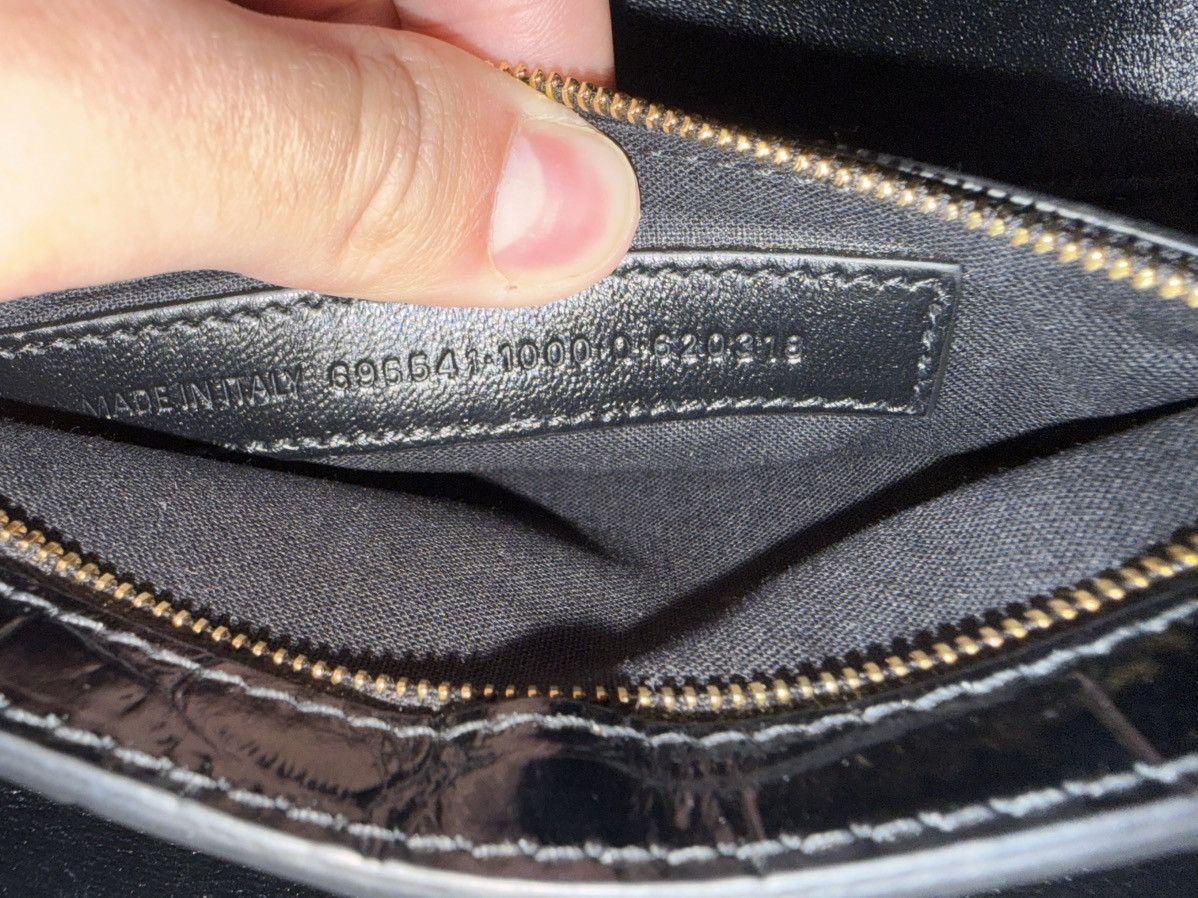 Balenciaga Lady Flap Small Shoulder Bag Black Crocodile Calfskin Size ONE SIZE - 13 Thumbnail