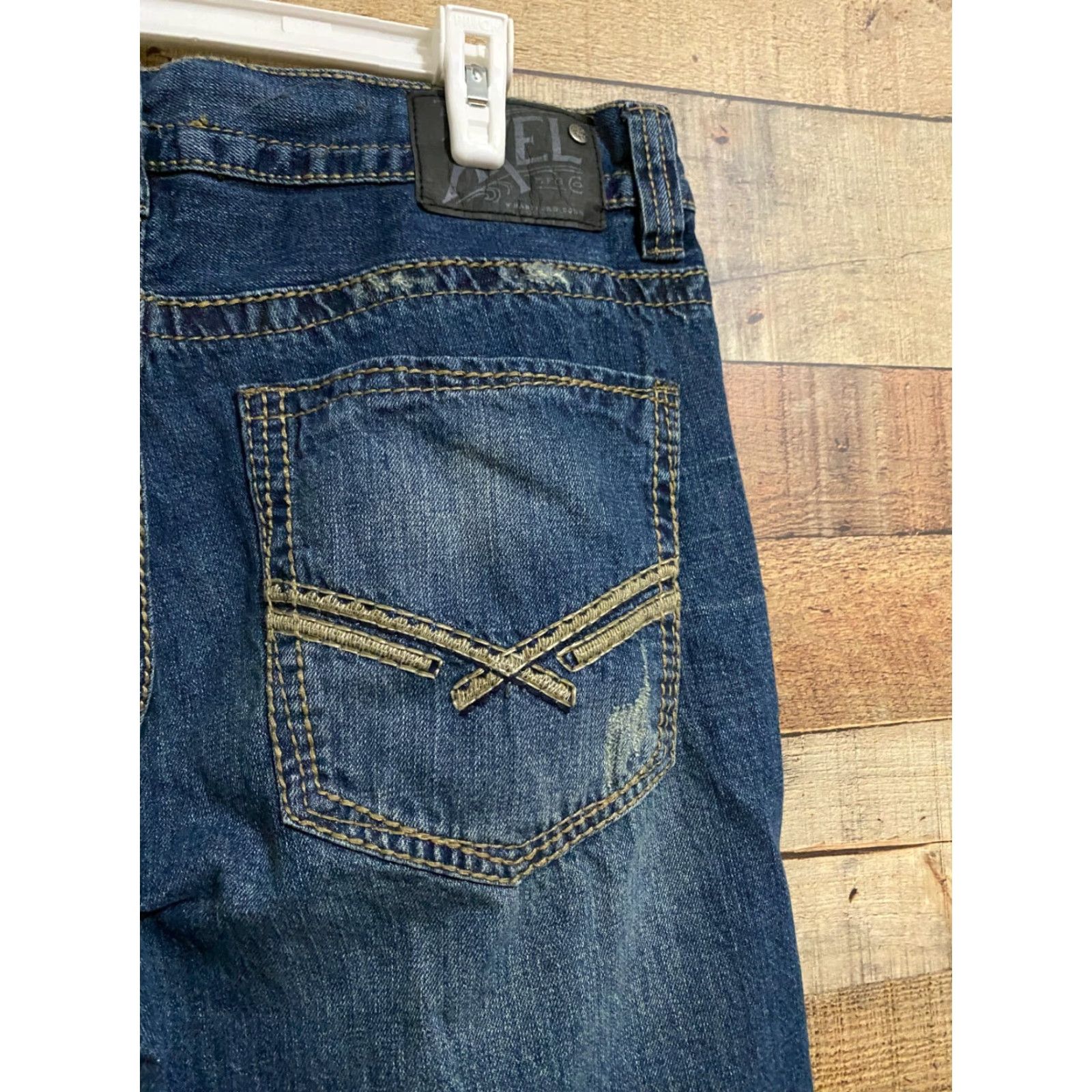 J Brand TK Axel Brand Men's Jeans Distressed Blue 36 x 30 Relaxed Straight Size US 36 / EU 52 - 6 Thumbnail