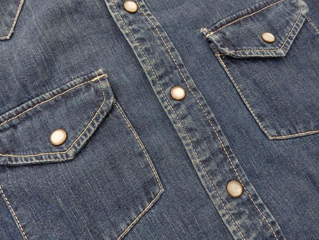 Oshkosh Oshkosh Classic Denim Western 🤠 Pearl Snap Button Shirt 🐎 Size US S / EU 44-46 / 1 - 4 Thumbnail