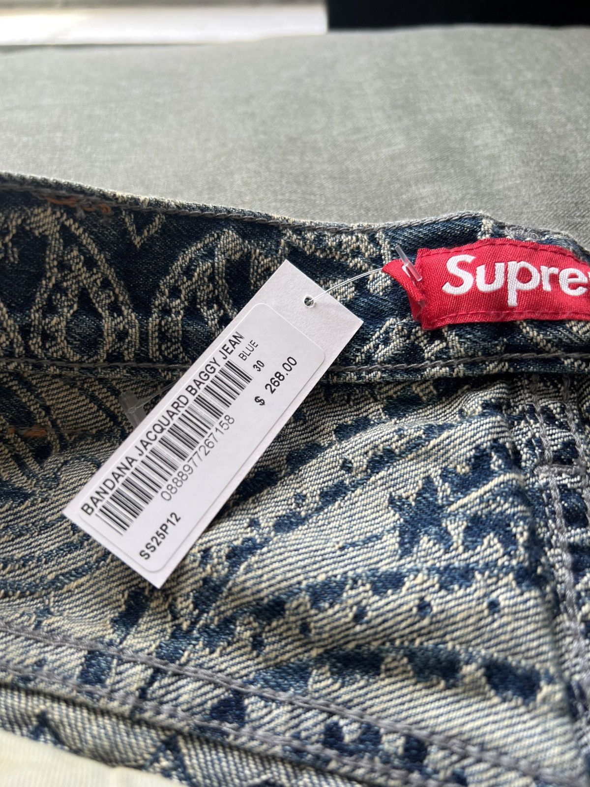 Streetwear × Supreme Supreme Bandana Jacquard Baggy Jeans