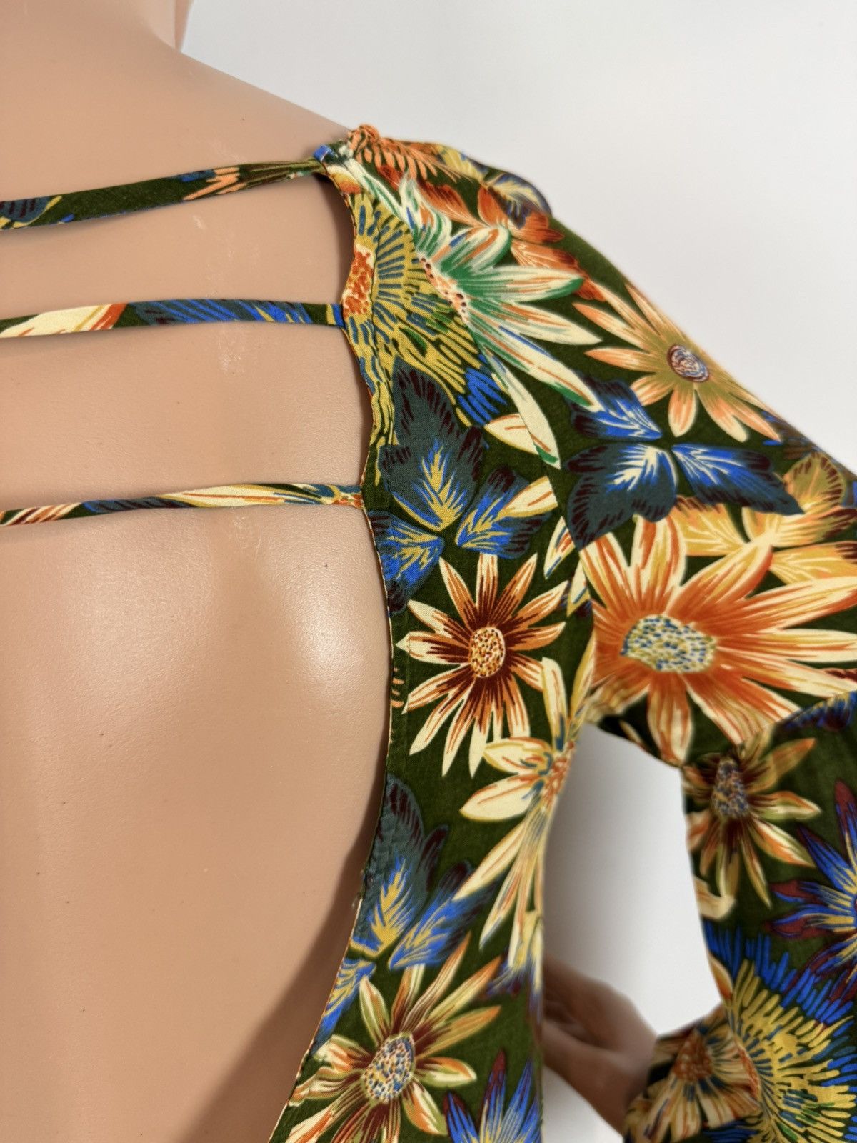 Farm Rio Floral Mini Dress with Open Back Size S / US 4 / IT 40 - 6 Thumbnail