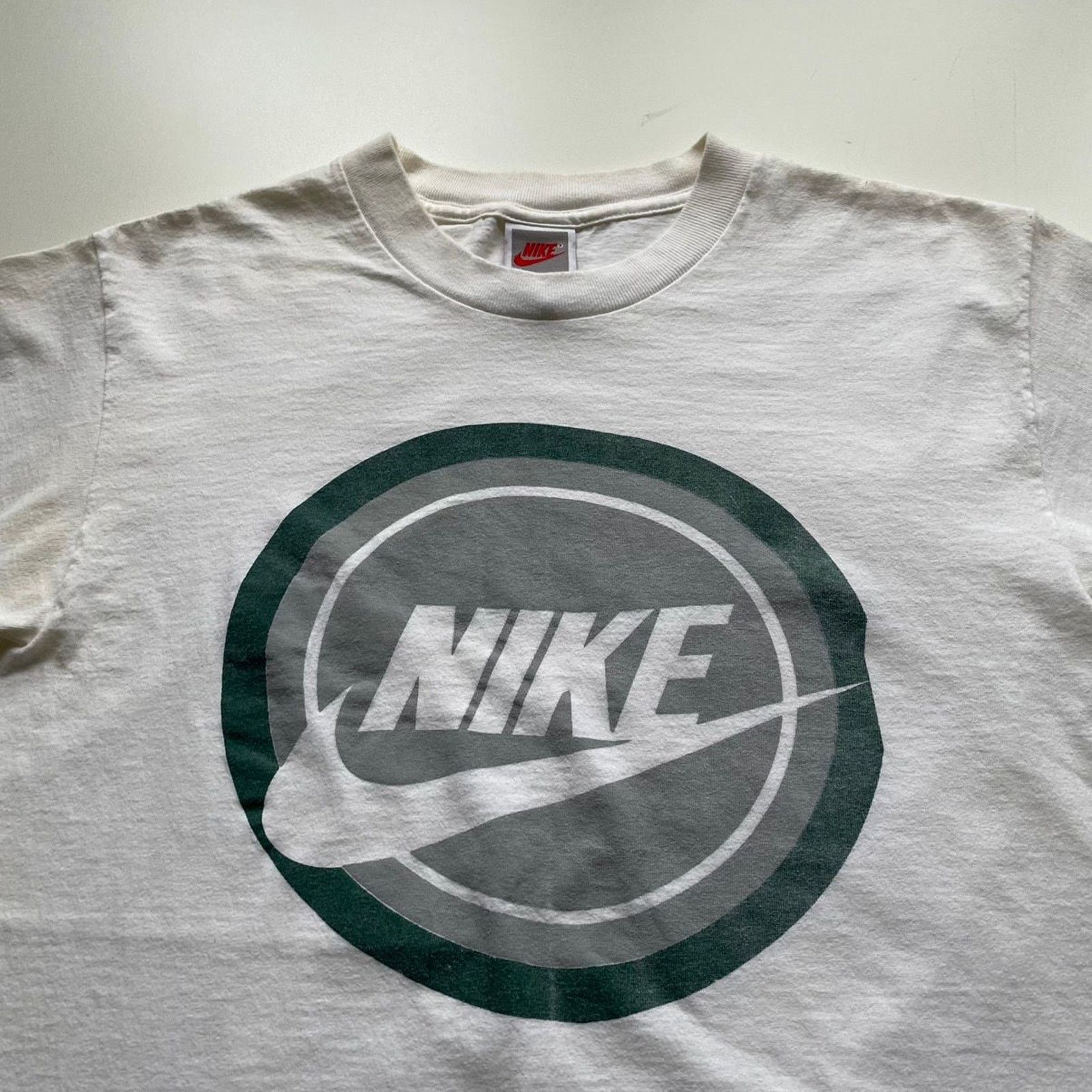 Nike × Vintage Vintage 90s Nike T Shirt Medium White Single Stitch Rare Size US M / EU 48-50 / 2 - 2 Thumbnail