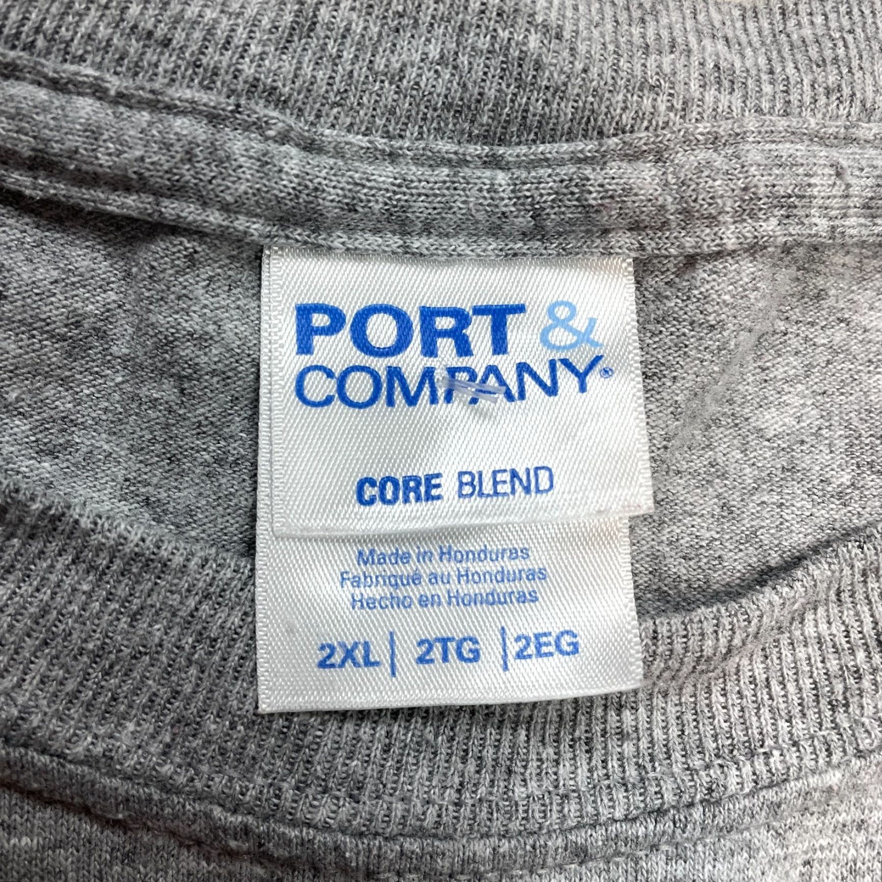 Port & Company Port & Company Core Blend Shirt Adult 2XL Gray Cotton Logo Graphic Tee Short Sleeve Crew Neck Jersey T-Shirt Men Home Care Size US XXL / EU 58 / 5 - 3 Thumbnail