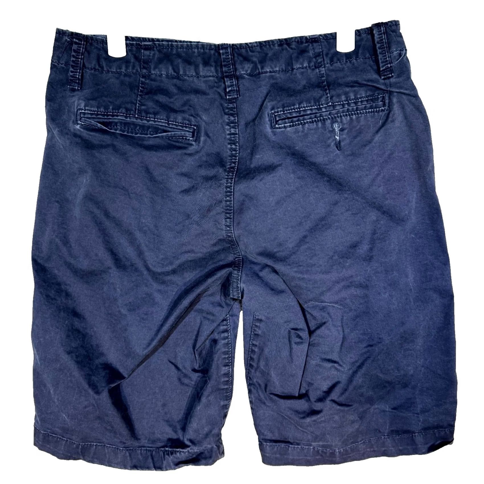 Vintage Men Chino Shorts Size 32 Blue Flat Front Classic Casual Mid Rise Zip Fly Size US 32 / EU 48 - 2 Thumbnail