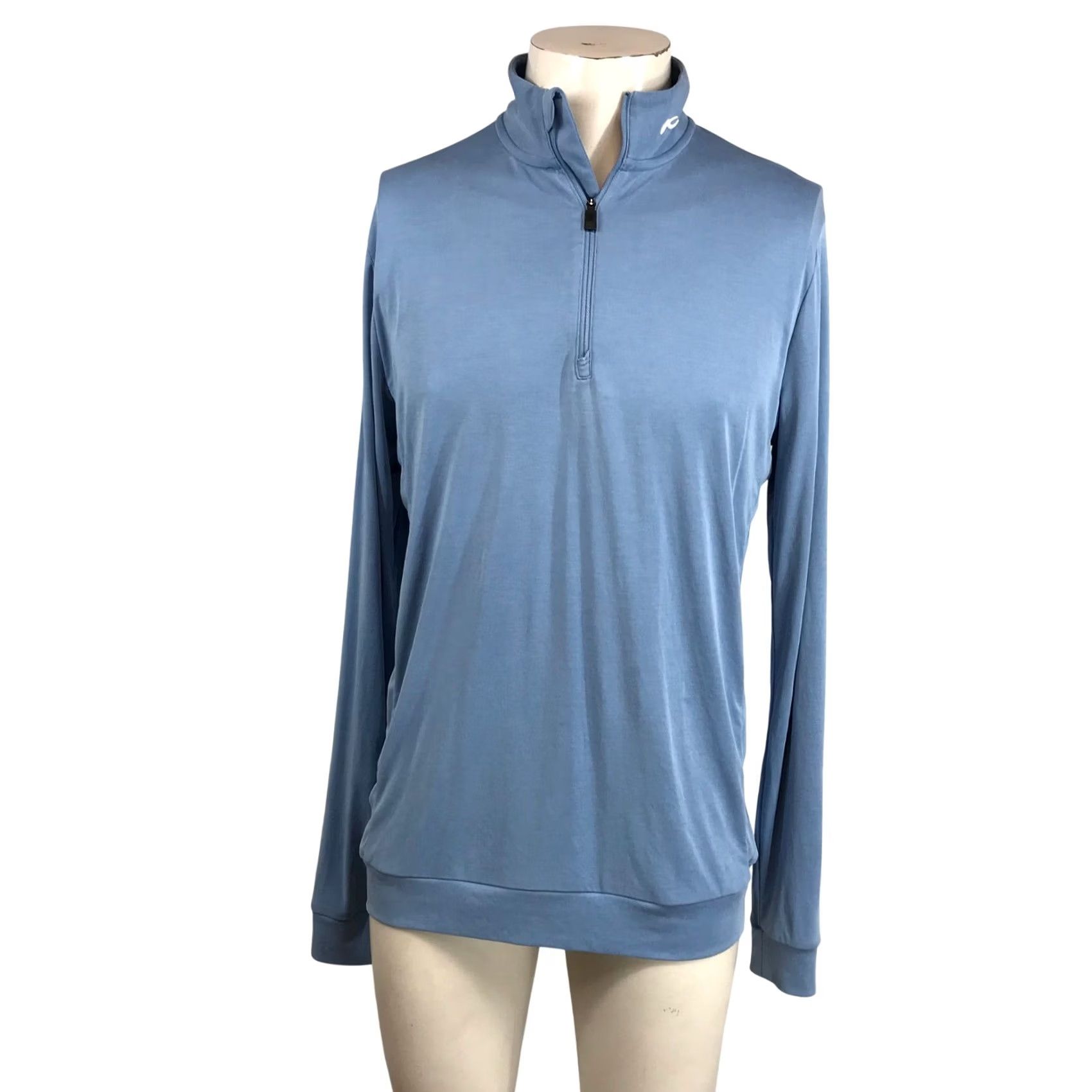 KJUS Kjus Mens Quarter Zip Pullover Light Blue UPF 50+ Performance Top Size M Size US M / EU 48-50 / 2 - 2 Thumbnail