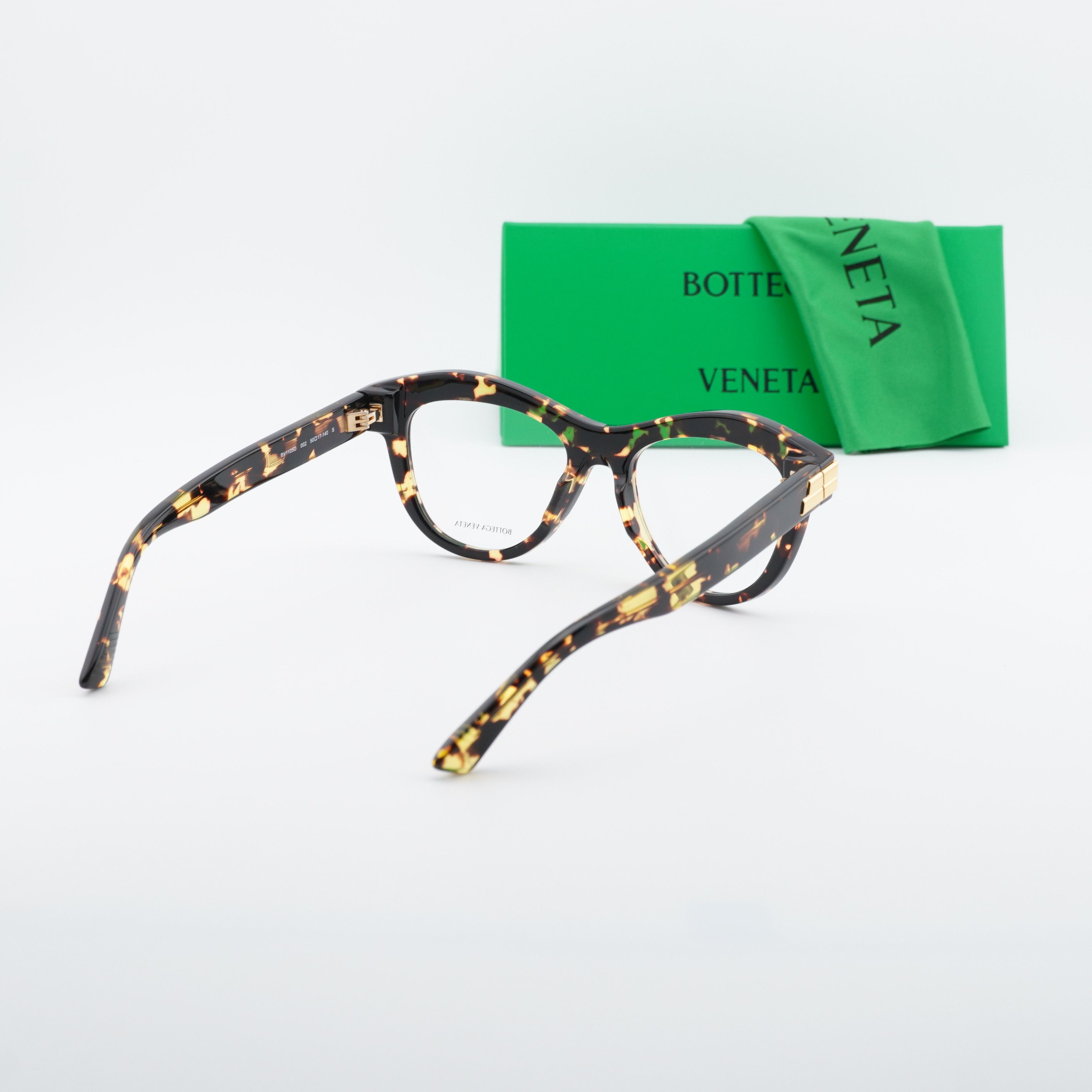 Bottega Veneta Bottega Veneta BV1105O 002 Eyeglasses Havana 50mm Cat Eye Size ONE SIZE - 11 Thumbnail