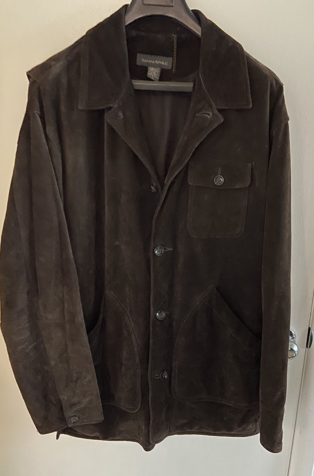 Banana Republic Suede Leather Jacket Size US L / EU 52-54 / 3 - 1 Thumbnail