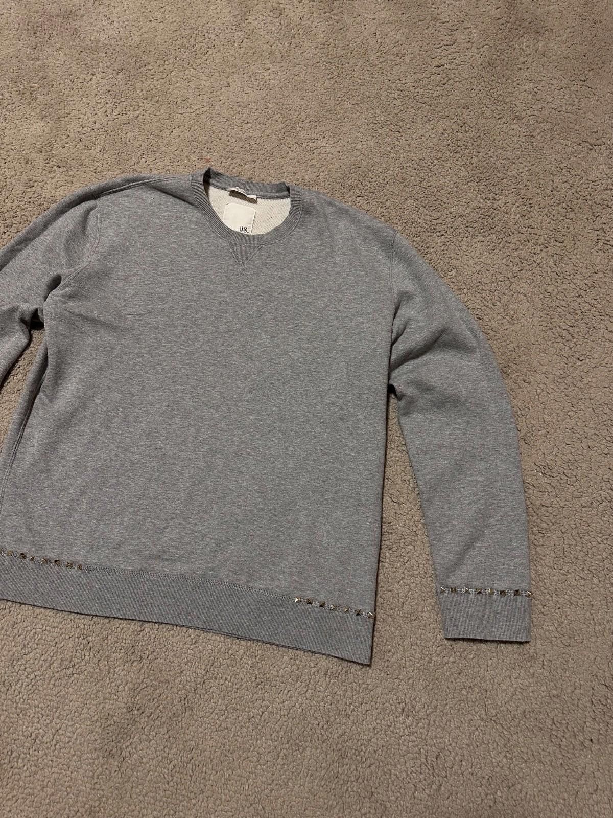 Valentino Valentino Rockstud Untitled 08 Grey Crewneck Sweatshirt Size US XL / EU 56 / 4 - 3 Thumbnail