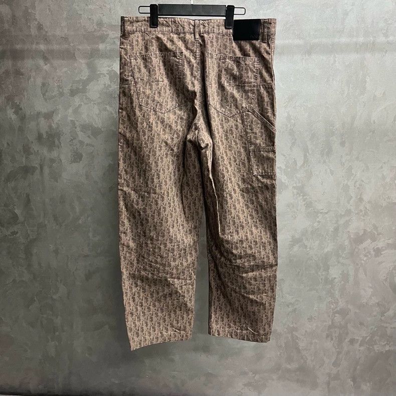 Dior Dior Brown Logo Pattern Cargo Pants-2507 Size US 33 - 2 Thumbnail