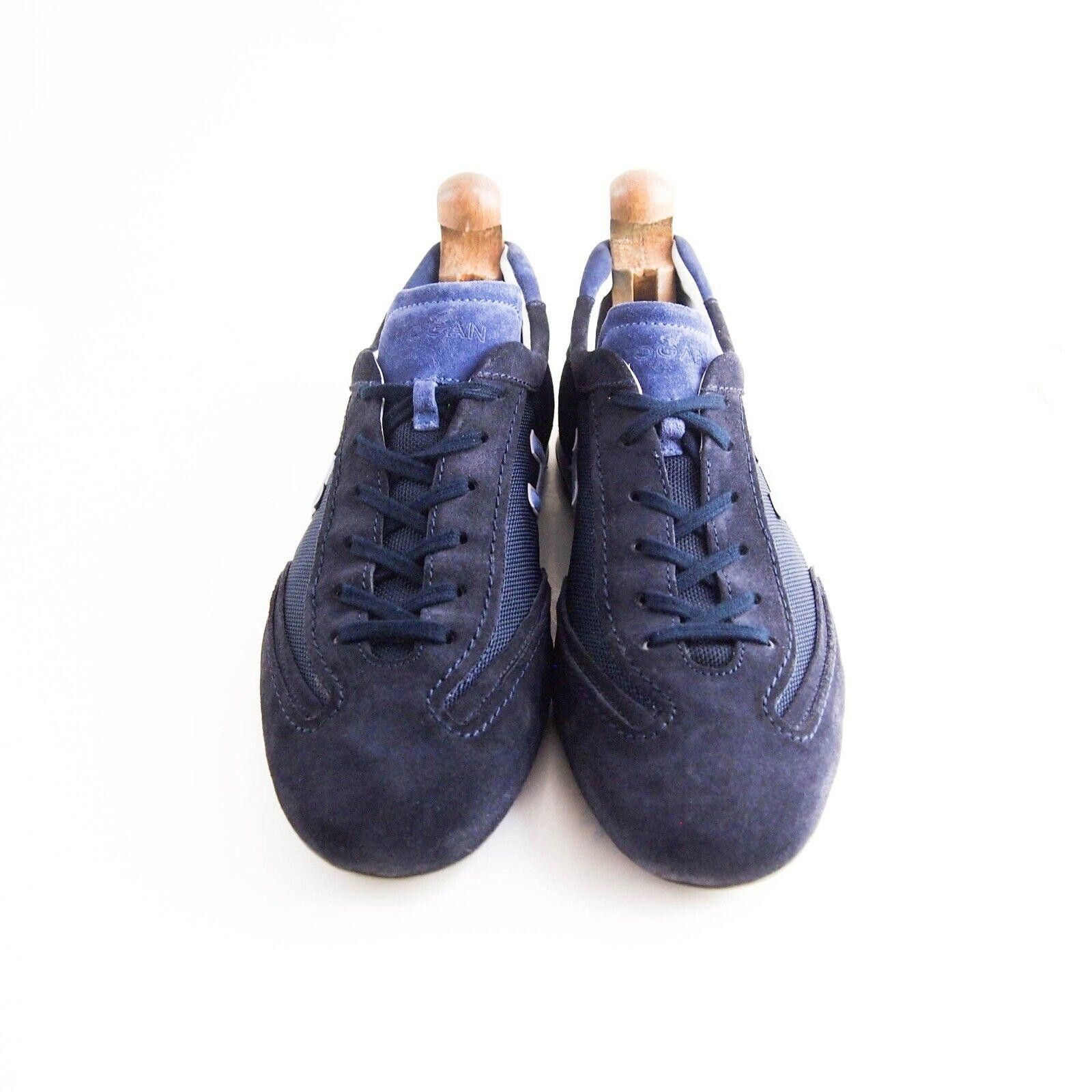 Hogan Hogan Low Top Sneaker Blue Suede Canvas Mens US 12 EU 45 Size US 12 / EU 45 - 3 Thumbnail
