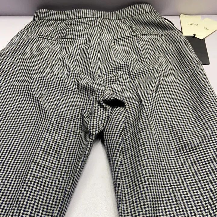 Fendi Fendi SS23 Houndstooth High-Waisted Trousers -2508 Size 37" - 6 Thumbnail