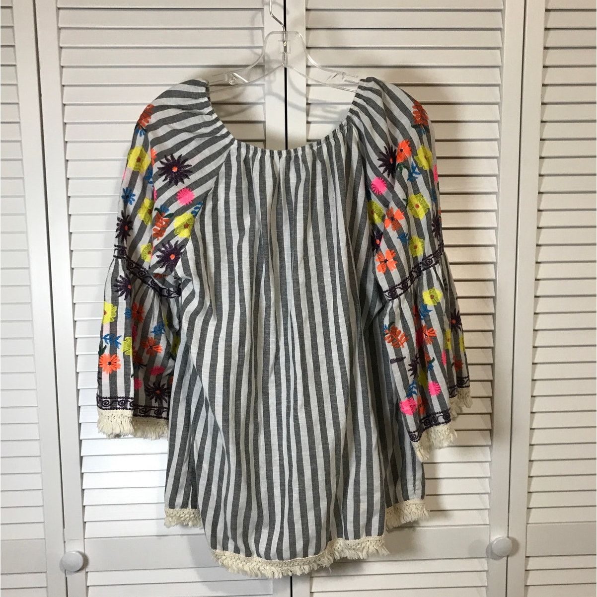 Other Ali Miles Floral Off-the-shoulder Bell Sleeve Tunic XL Size XL / US 12-14 / IT 48-50 - 2 Thumbnail
