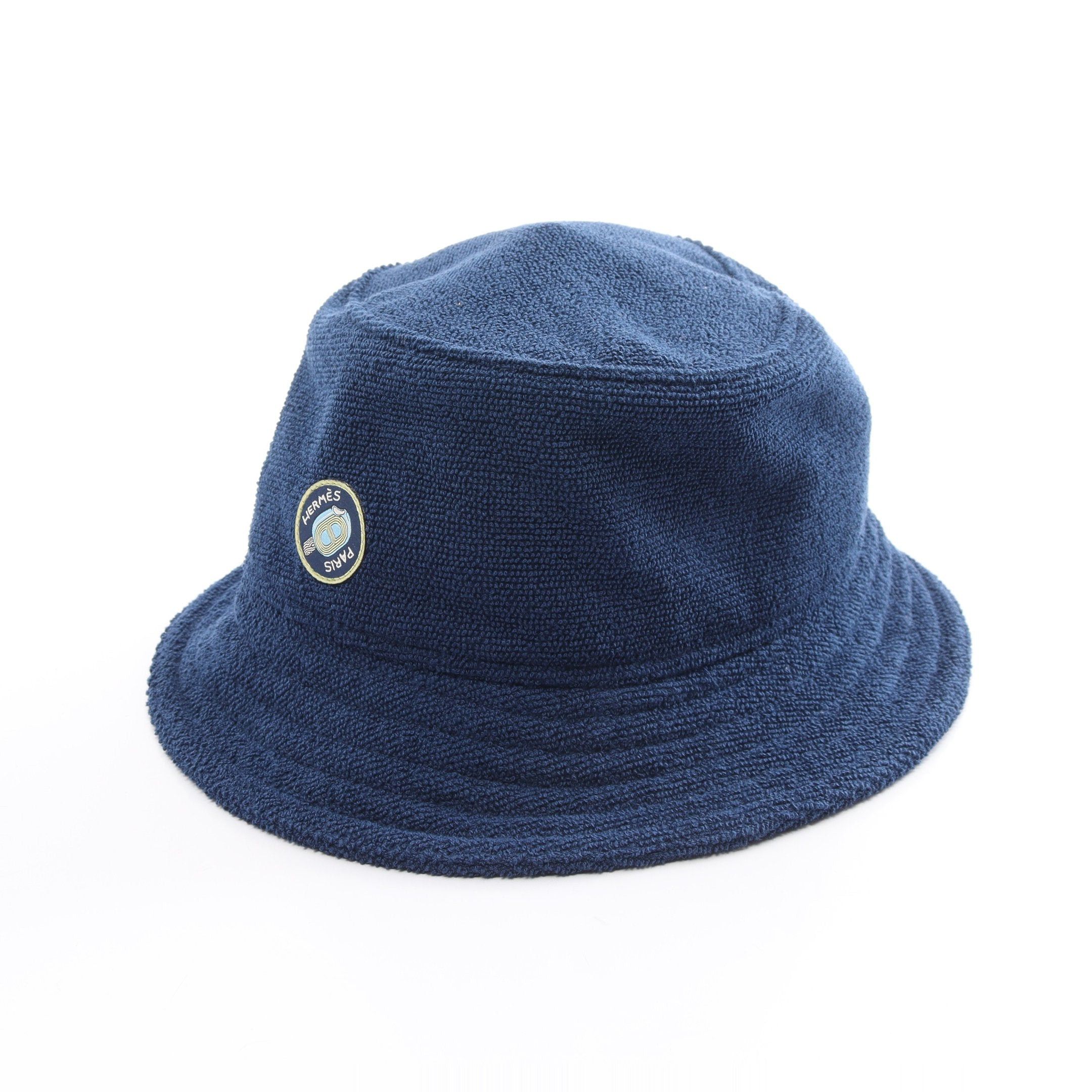 image of Hermes Harper Bucket Hat Cotton Navy, Women's