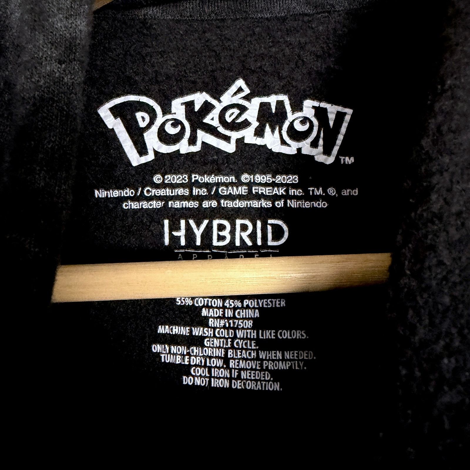 Pokemon Pokemon Gengar & Friends Black Acid Wash Graphic Hoodie Size US S / EU 44-46 / 1 - 9 Thumbnail