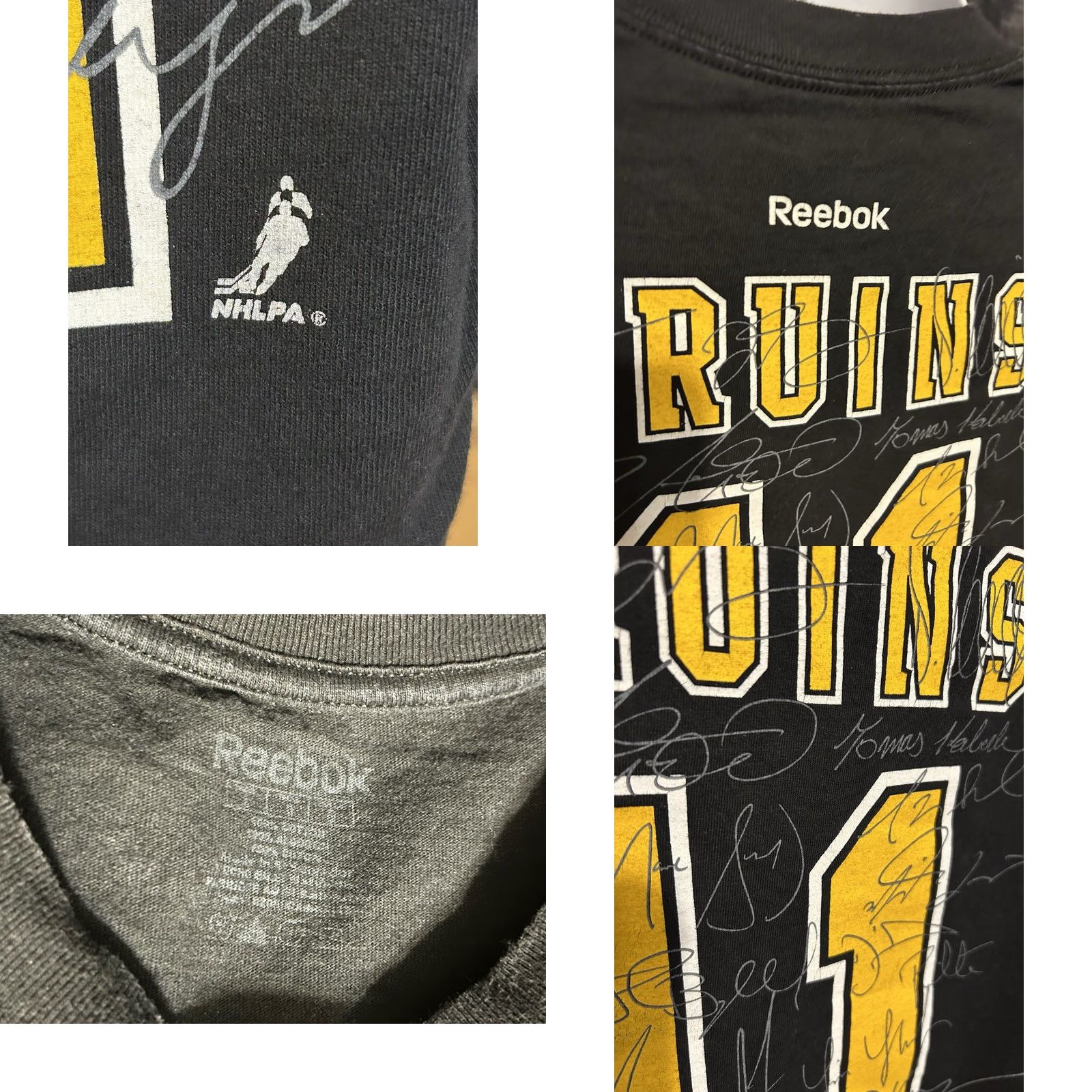 Reebok Reebok Boston Bruins T-Shirt Men Large Crew Neck Double-Sided Graphic Print Stanley Cup 2011 Champs Rebook Sports NHL Black Size US L / EU 52-54 / 3 - 8 Thumbnail