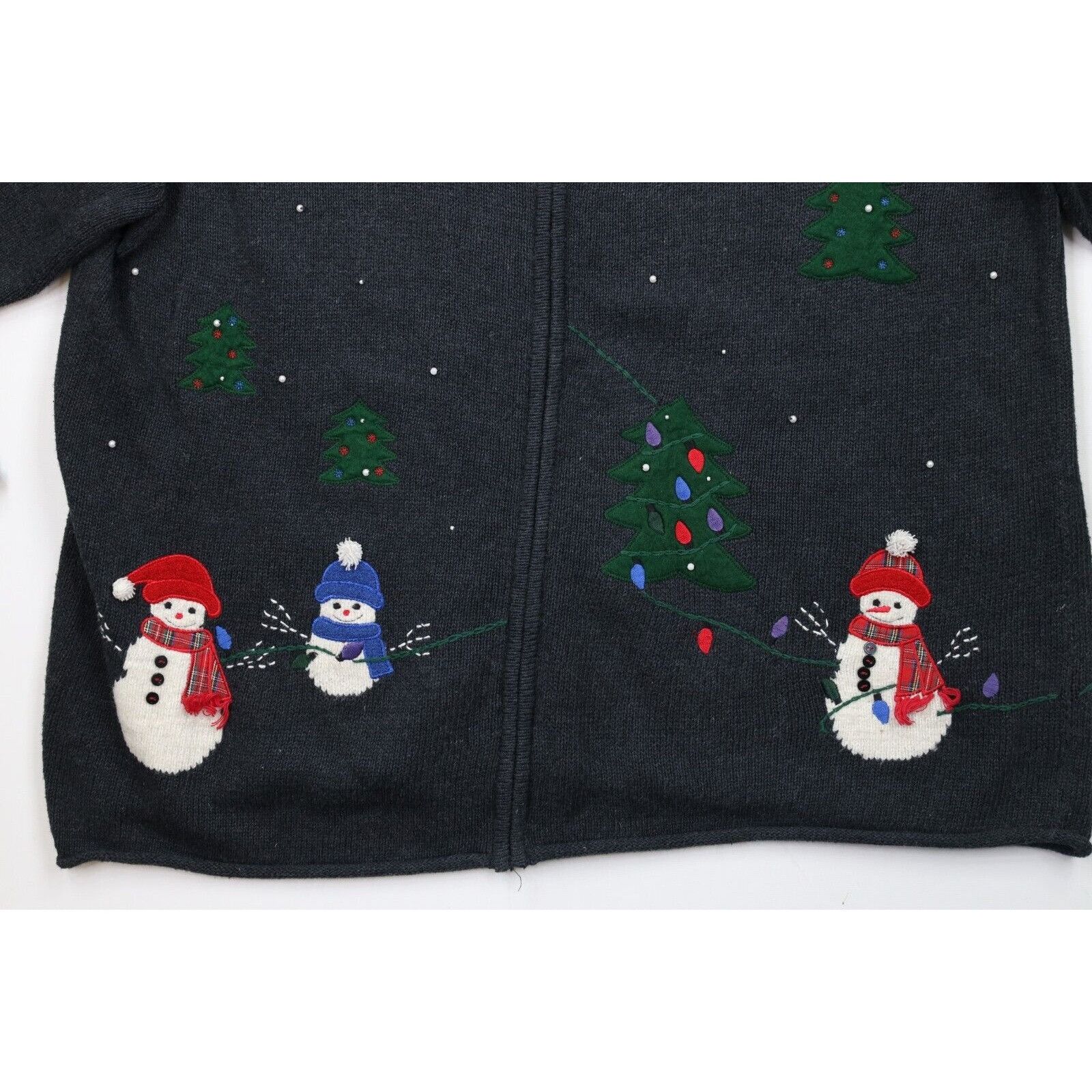 Vintage Vintage 90s Streetwear Marled Knit Christmas Snowman Sweater Size 3XL / US 20-22 - 4 Thumbnail