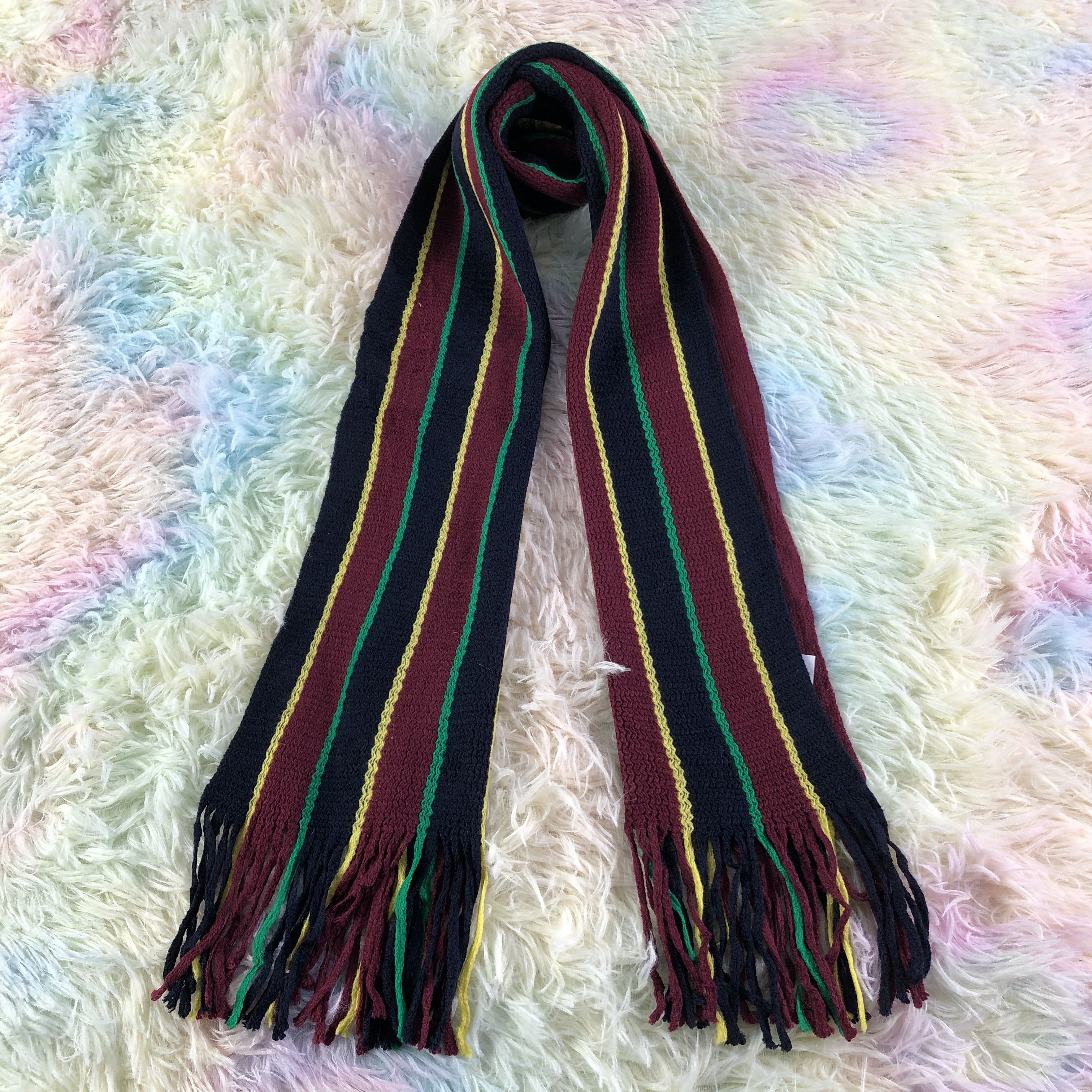 Katharine Hamnett London × Vintage Hamnett Scarf / Muffler / Neckwear - KM396 Size ONE SIZE - 1 Thumbnail