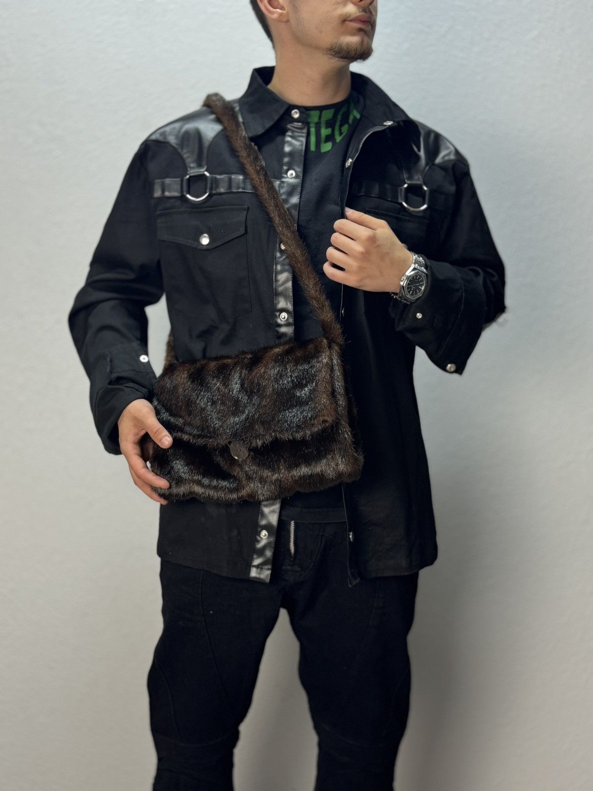 If Six Was Nine Vintage Hysteric Glamour Style Fur Rabbit Opium Bag Gothic Size ONE SIZE - 11 Thumbnail