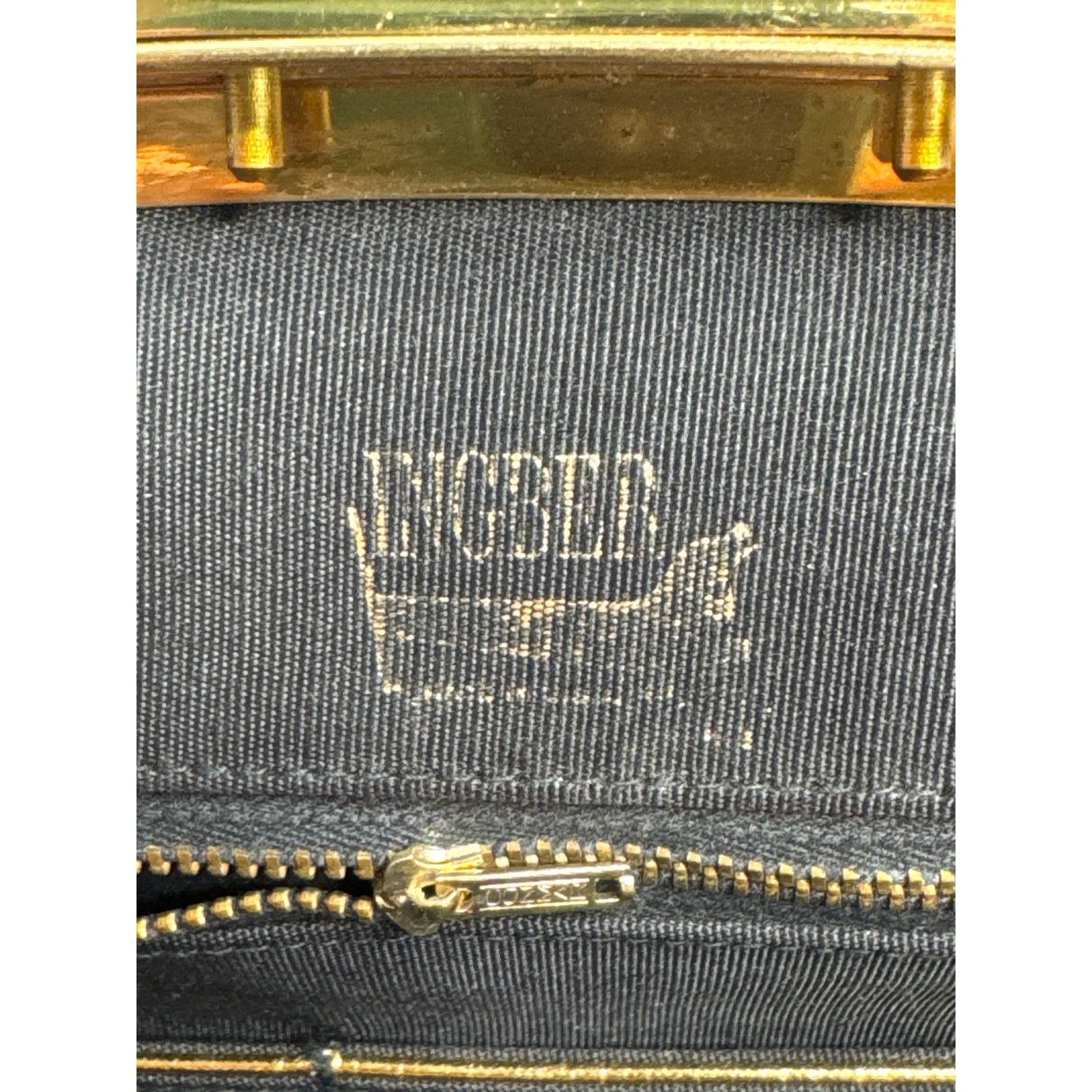 Vintage Ingber Fabric Frame Handbag 50s Structured Top Handle Purse Size ONE SIZE - 11 Thumbnail