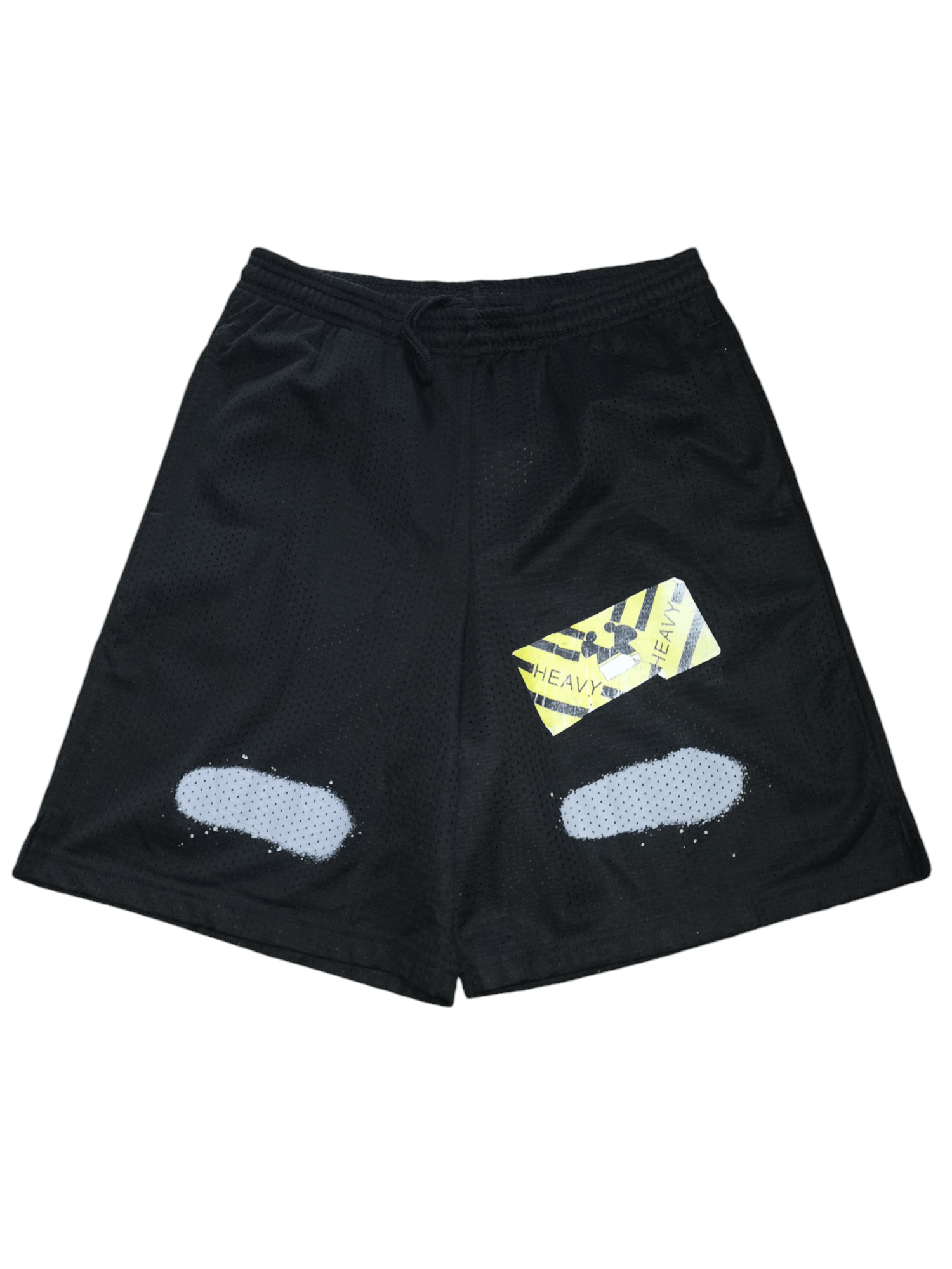 Off-White × Virgil Abloh Off white black heavy spray diagonal mesh shorts Size US 31 - 6 Thumbnail