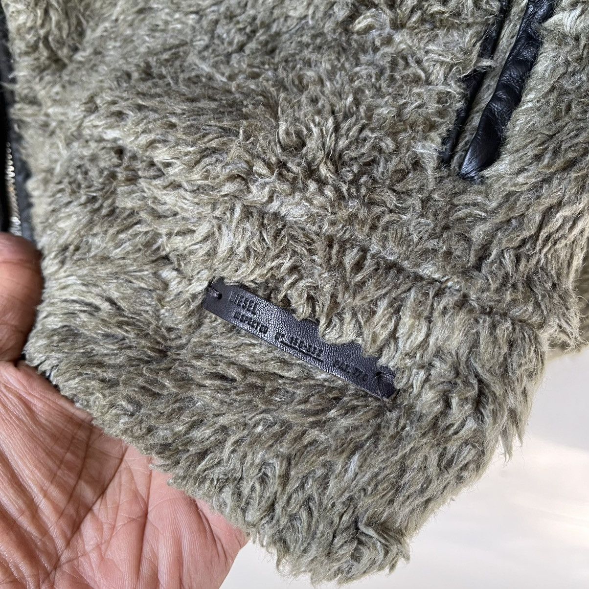 Diesel Diesel Made in Italy Fuzzy Boa Hoodie Olive Green Y2K Size US S / EU 44-46 / 1 - 12 Thumbnail