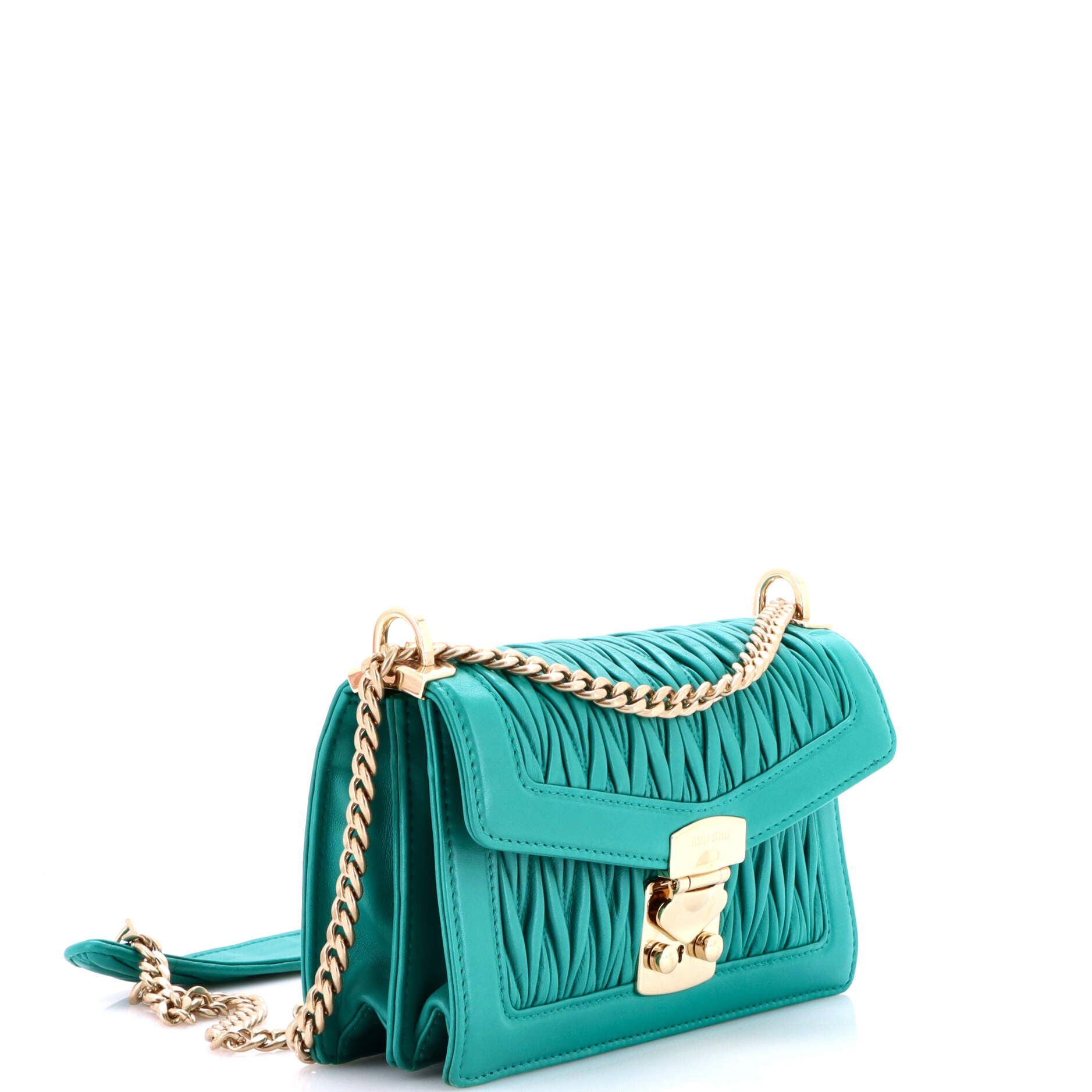 Miu Miu Flap Lock Shoulder Bag Matelasse Leather Medium Size ONE SIZE - 1 Thumbnail