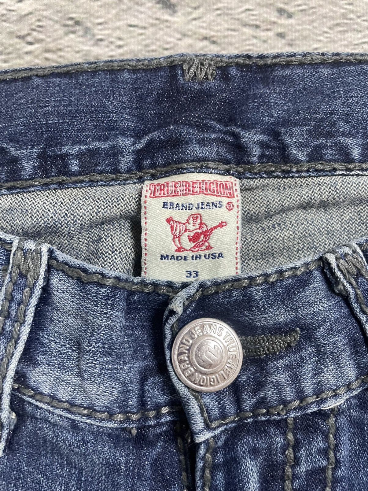 True Religion vintage blue jeans Ricky thick stitching Y2K