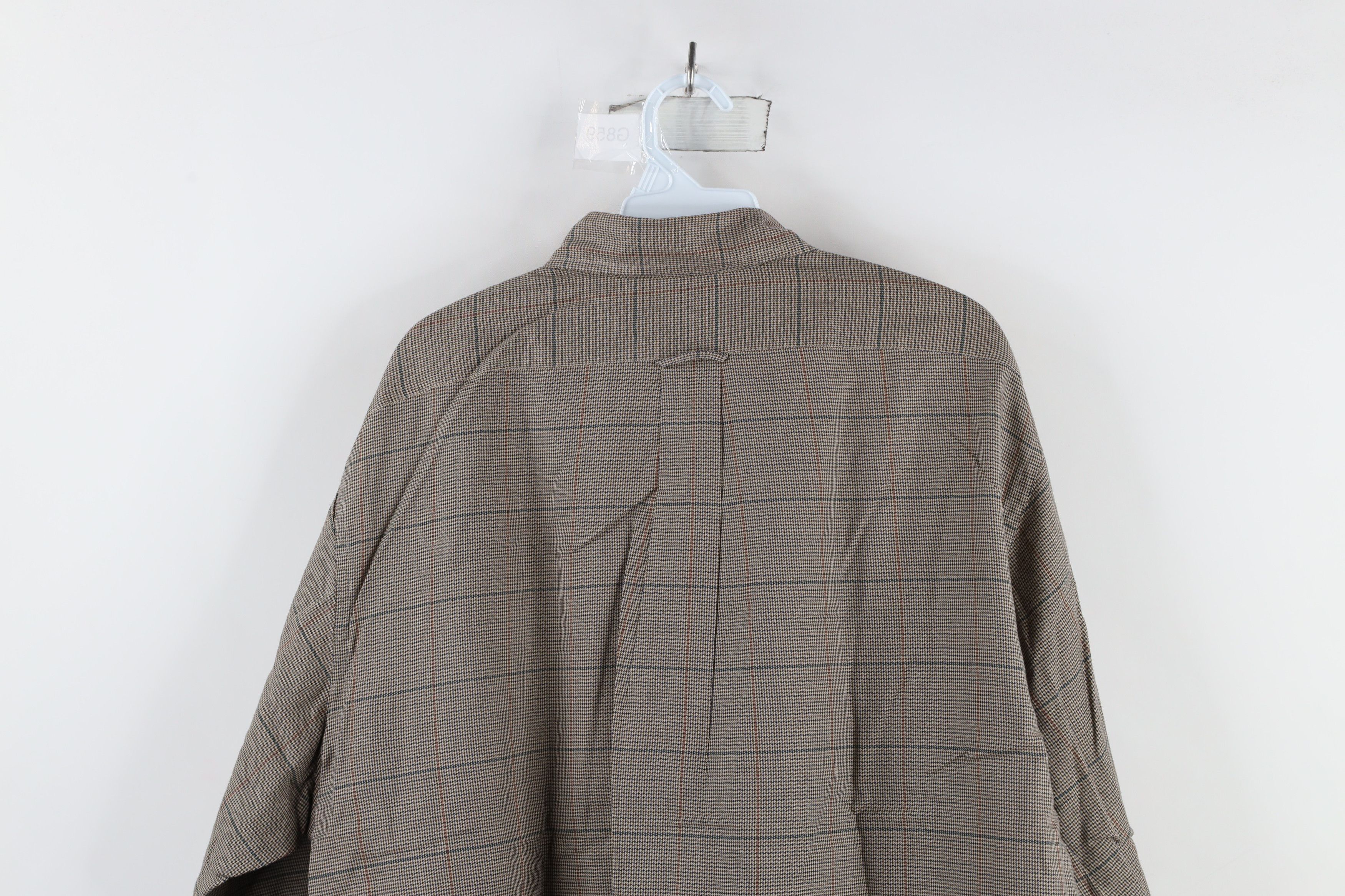 Lands' End × Vintage Vintage 90s Lands End Button Down Shirt Houndstooth Plaid Size US L / EU 52-54 / 3 - 8 Thumbnail