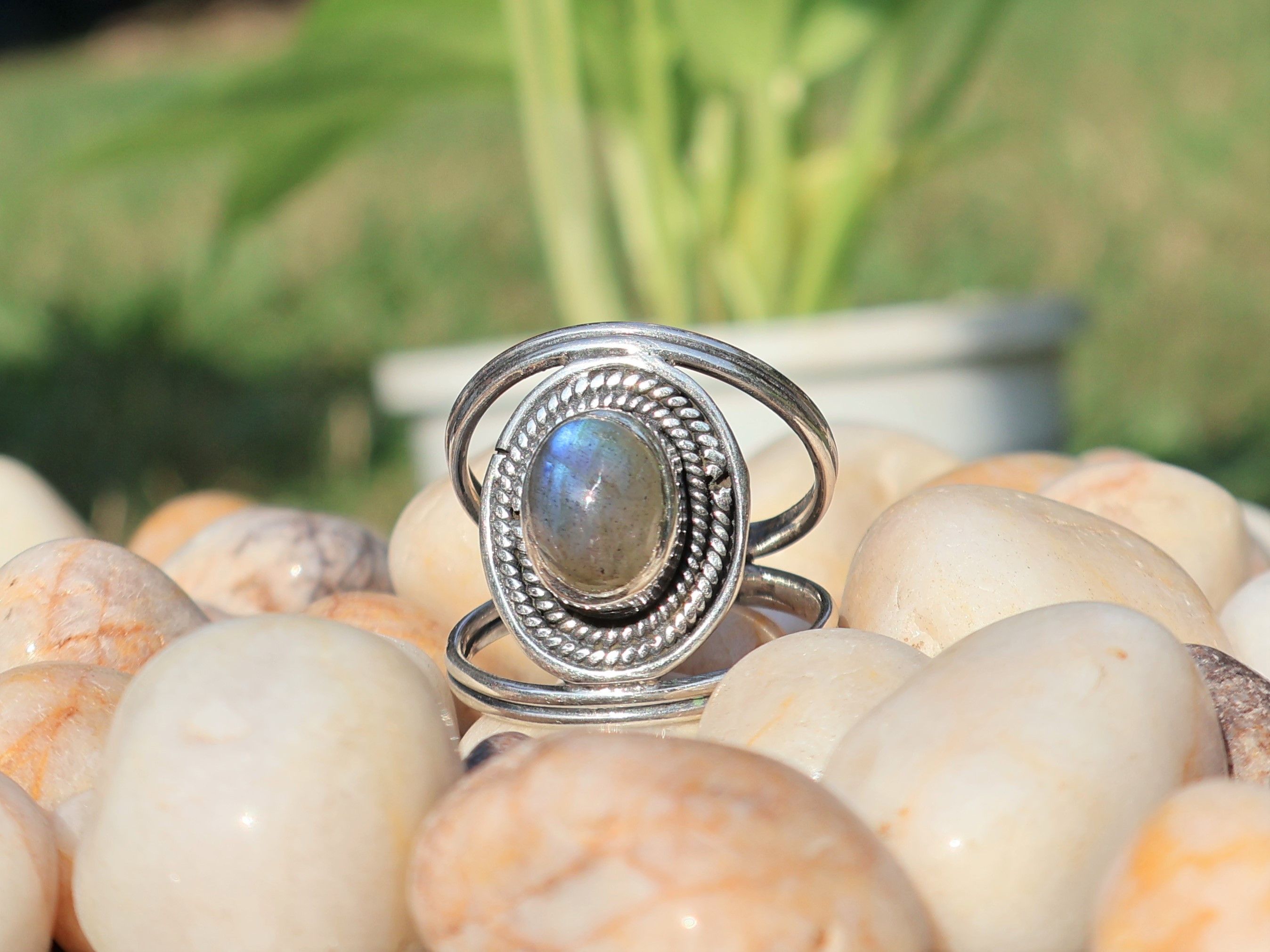Handmade Labradorite Ring, Sterling Silver Ring, Handmade Women Ring, Size ONE SIZE - 2 Thumbnail