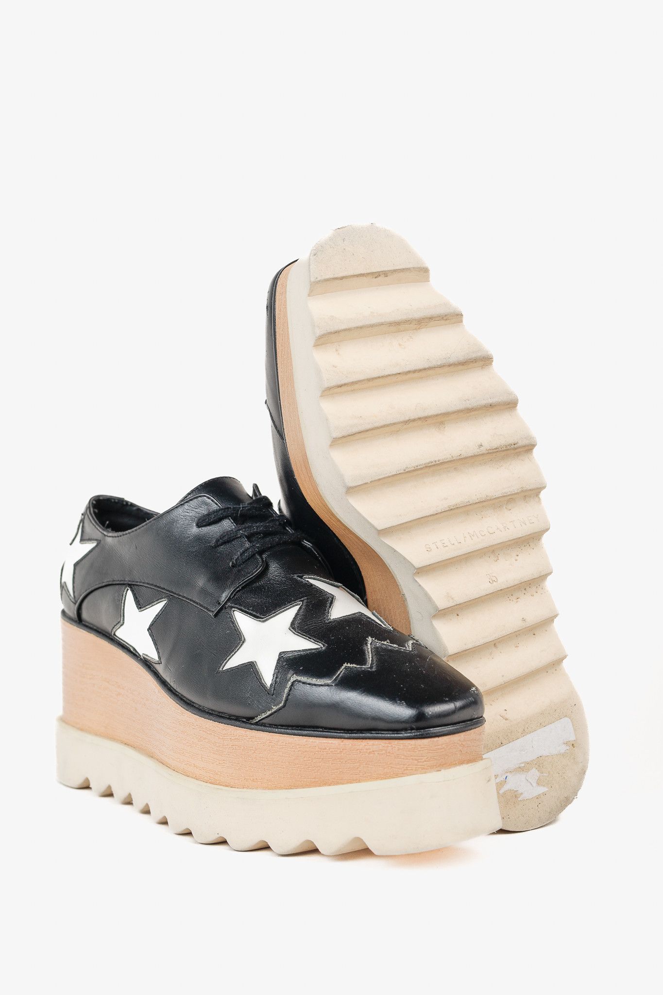 Stella McCartney Stella McCartney Star Vegan Elyse Platform Derby Shoes Size US 5 / IT 35 - 4 Thumbnail