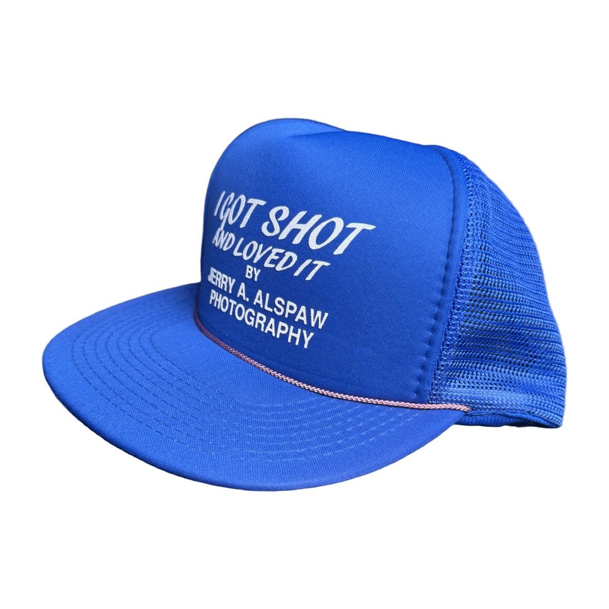 Vintage Vintage 90s I Got Shot & I Loved It Photography Hat Blue Size ONE SIZE - 2 Thumbnail