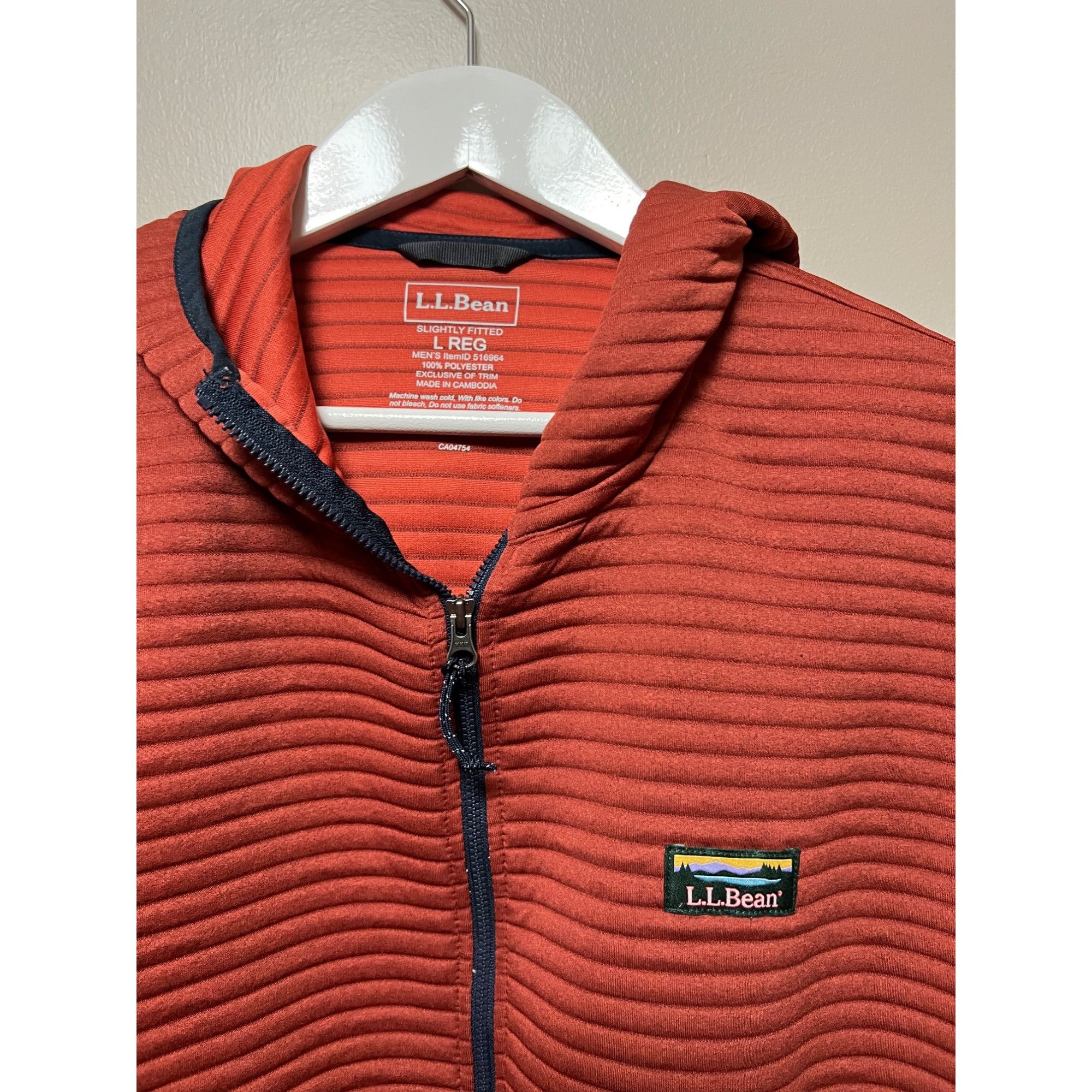 L.L. Bean L.L. Bean Men's Hooded 1/4 Zip Pullover - Size L Size US L / EU 52-54 / 3 - 2 Thumbnail