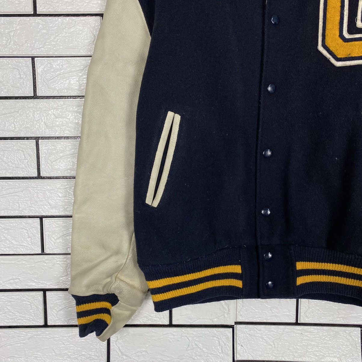 Golden Bear 🔥VINTAGE VARSITY LEATHER JACKET GOLDEN BEAR BIG MADE IN USA Size US M / EU 48-50 / 2 - 4 Thumbnail