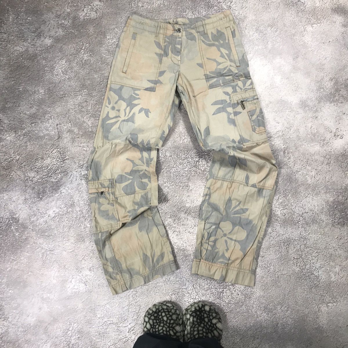 Vintage Y2K Baggy Cargo Pants All Over Print Tactical Streetwear 30 Size 30" / US 8 / IT 44 - 2 Thumbnail
