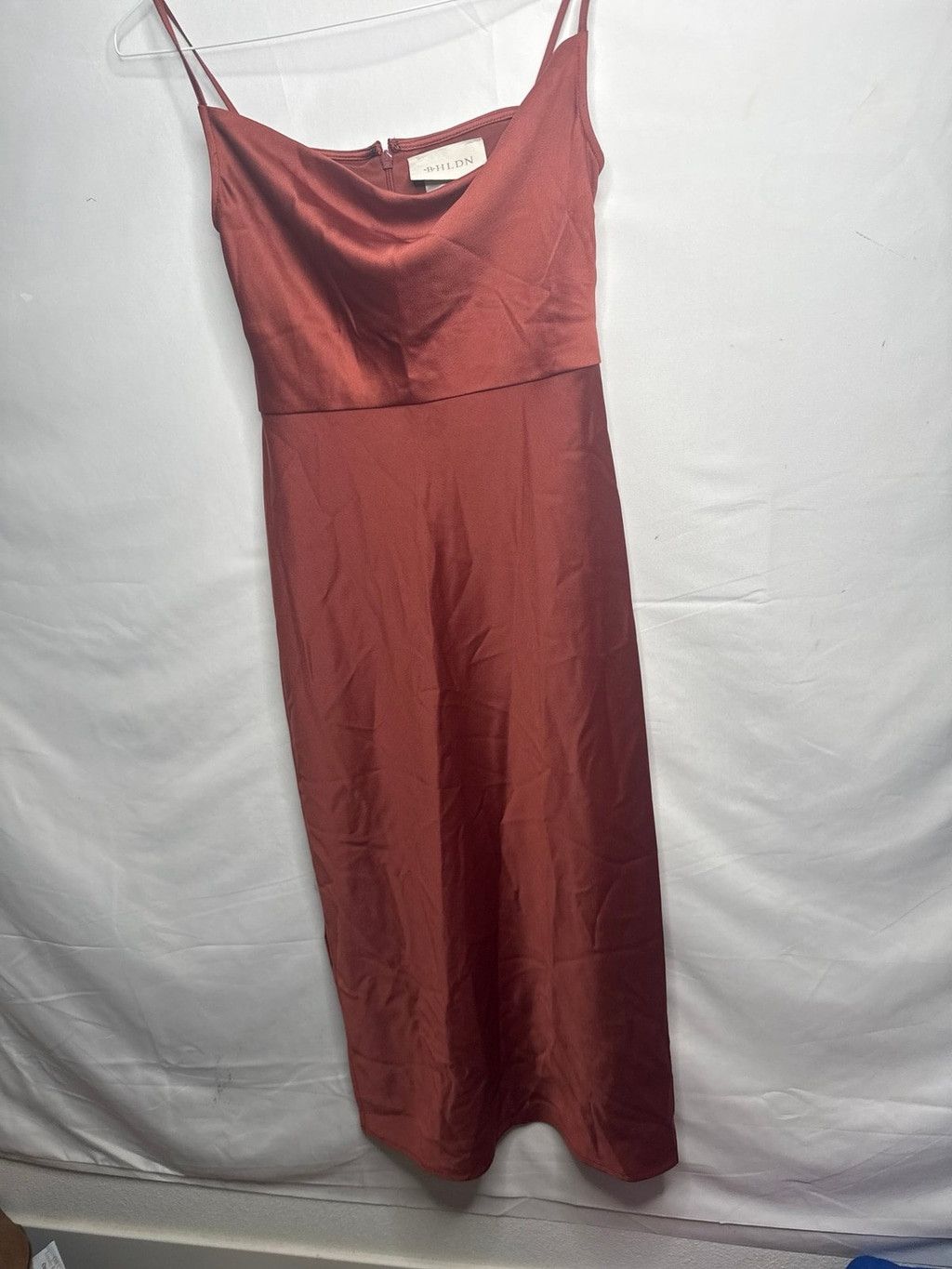 Other BHLDN rust red spaghetti strap bronze midi dress sz 6 Size M / US 6-8 / IT 42-44 - 4 Thumbnail